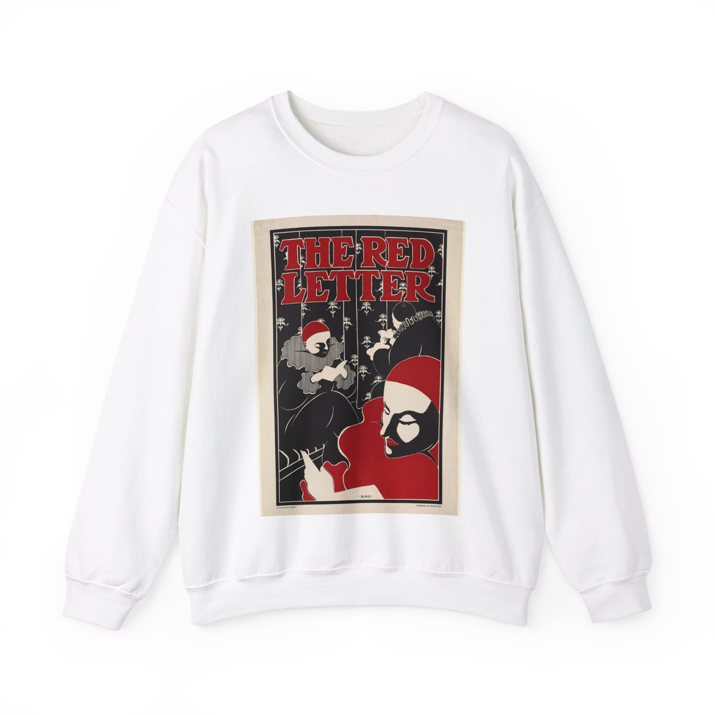 The red letter, Art Nouveau poster White Heavy Blend Adult Crew Neck SweatShirt