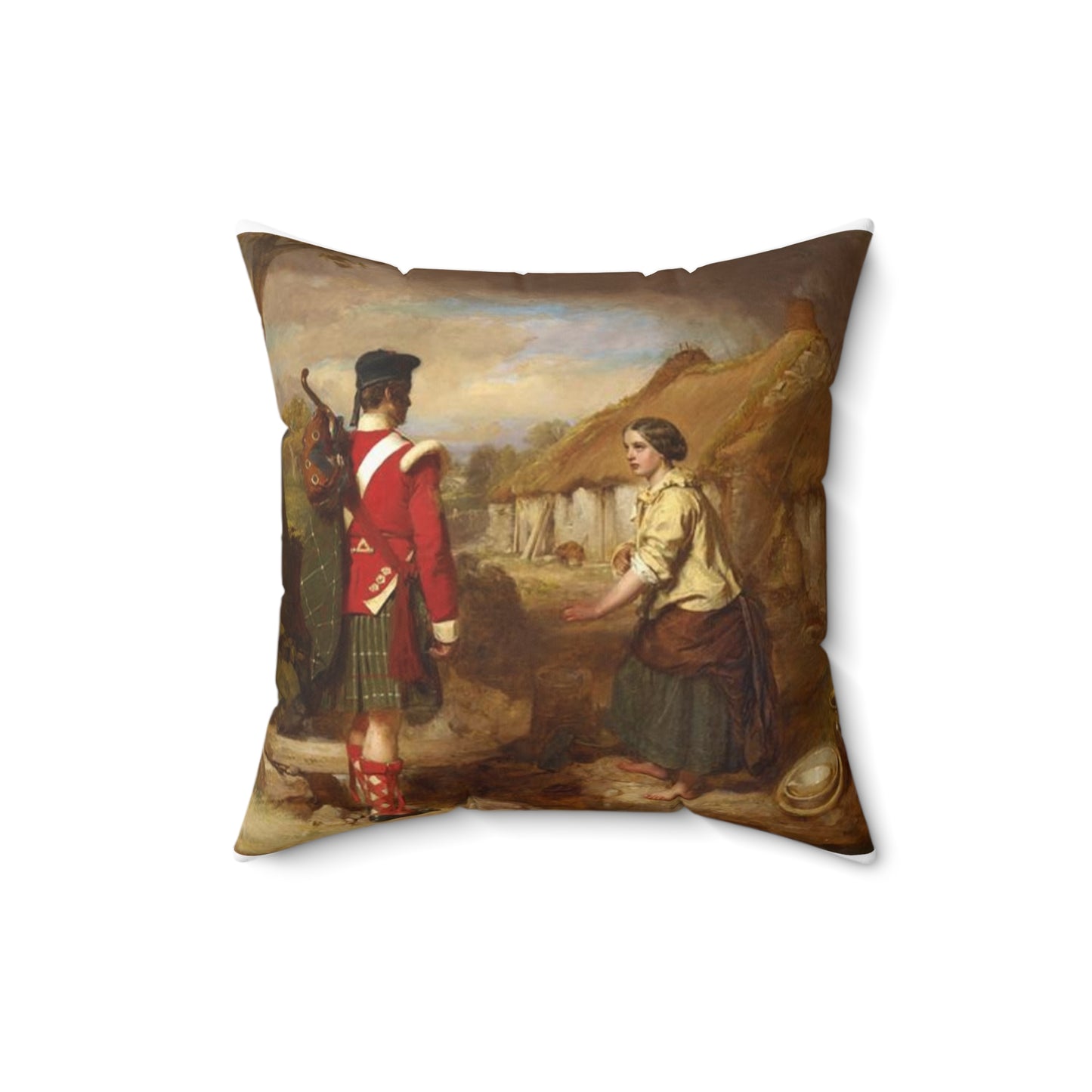 John Faed The Soldier's Return Decorative Accent Square Pillow