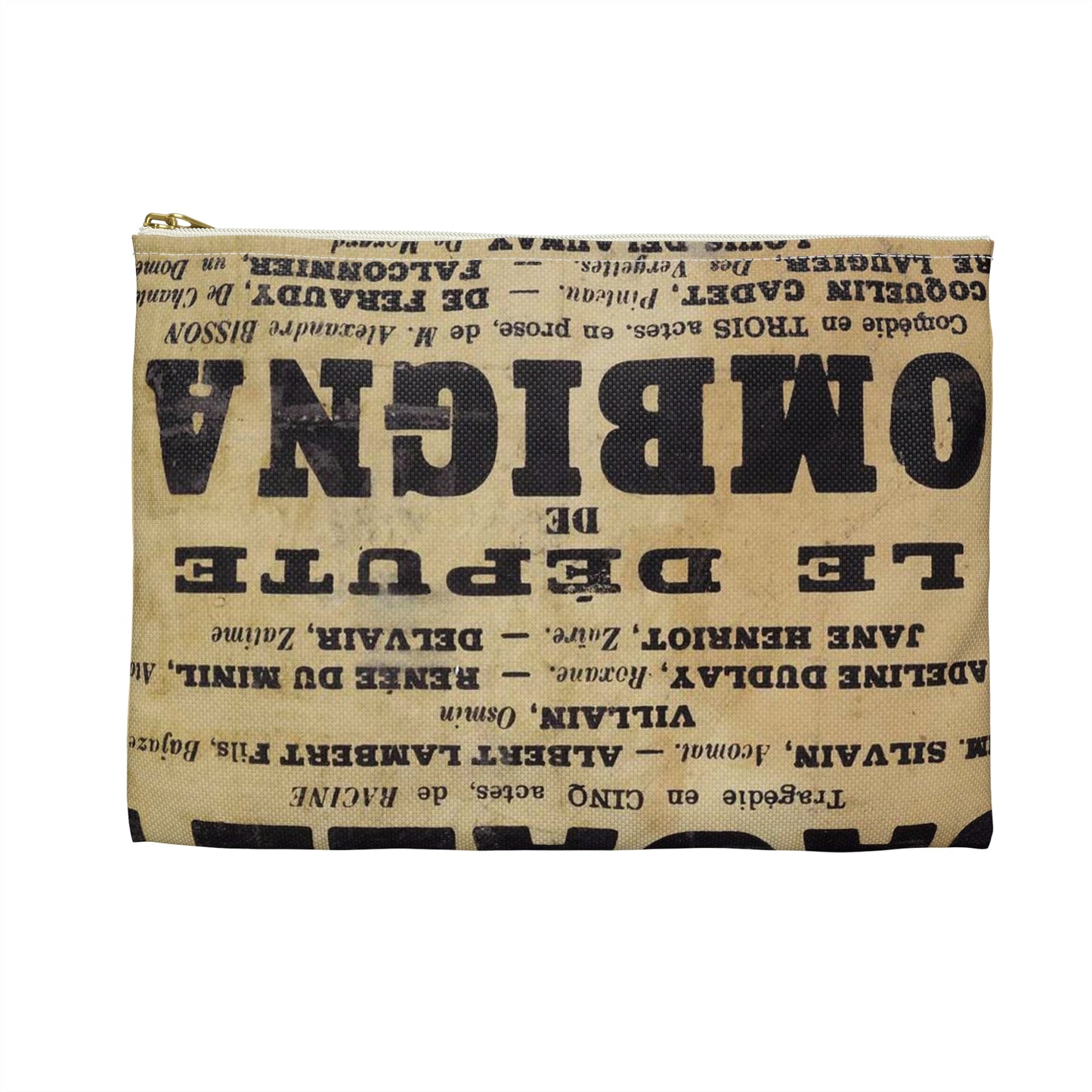 Poster of Bajazet 1900 - A poster advertising a concert in paris Large Organizer Pouch with Black Zipper