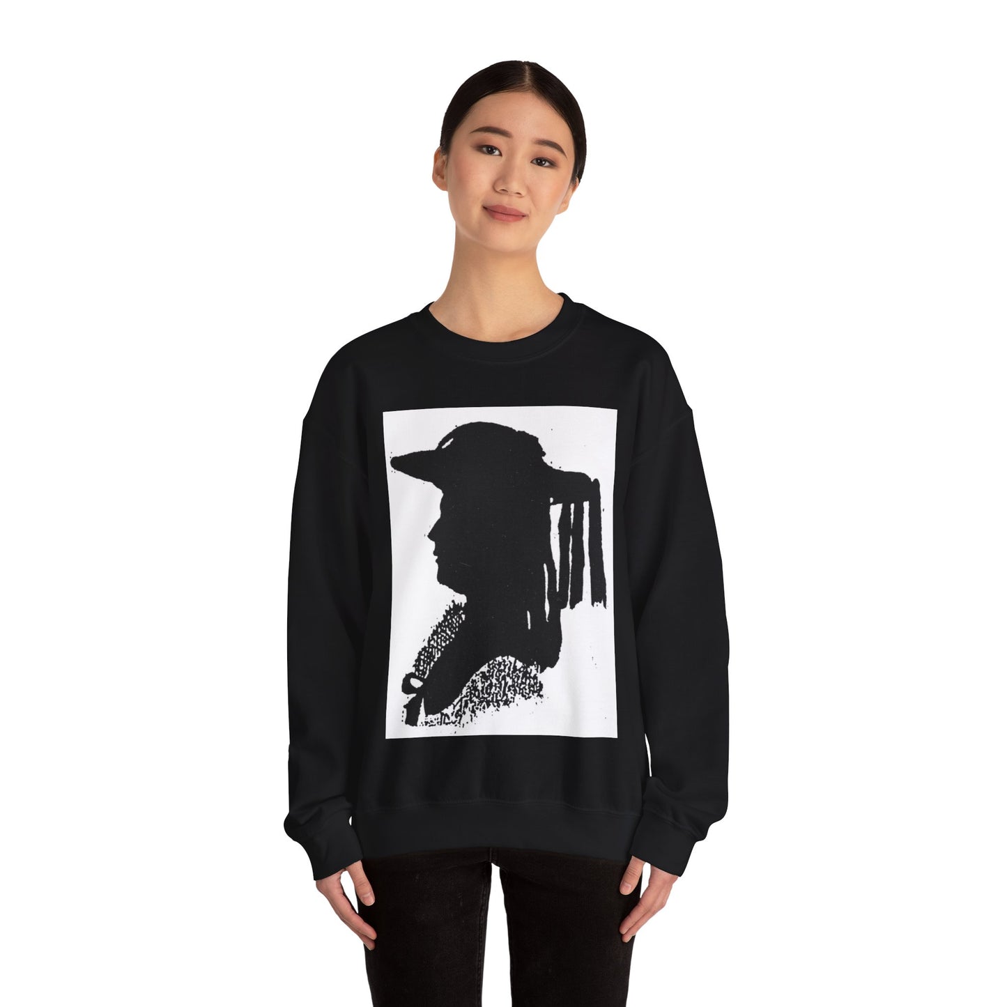 Therese forster - Public domain portrait engraving Black Heavy Blend Adult Crew Neck SweatShirt