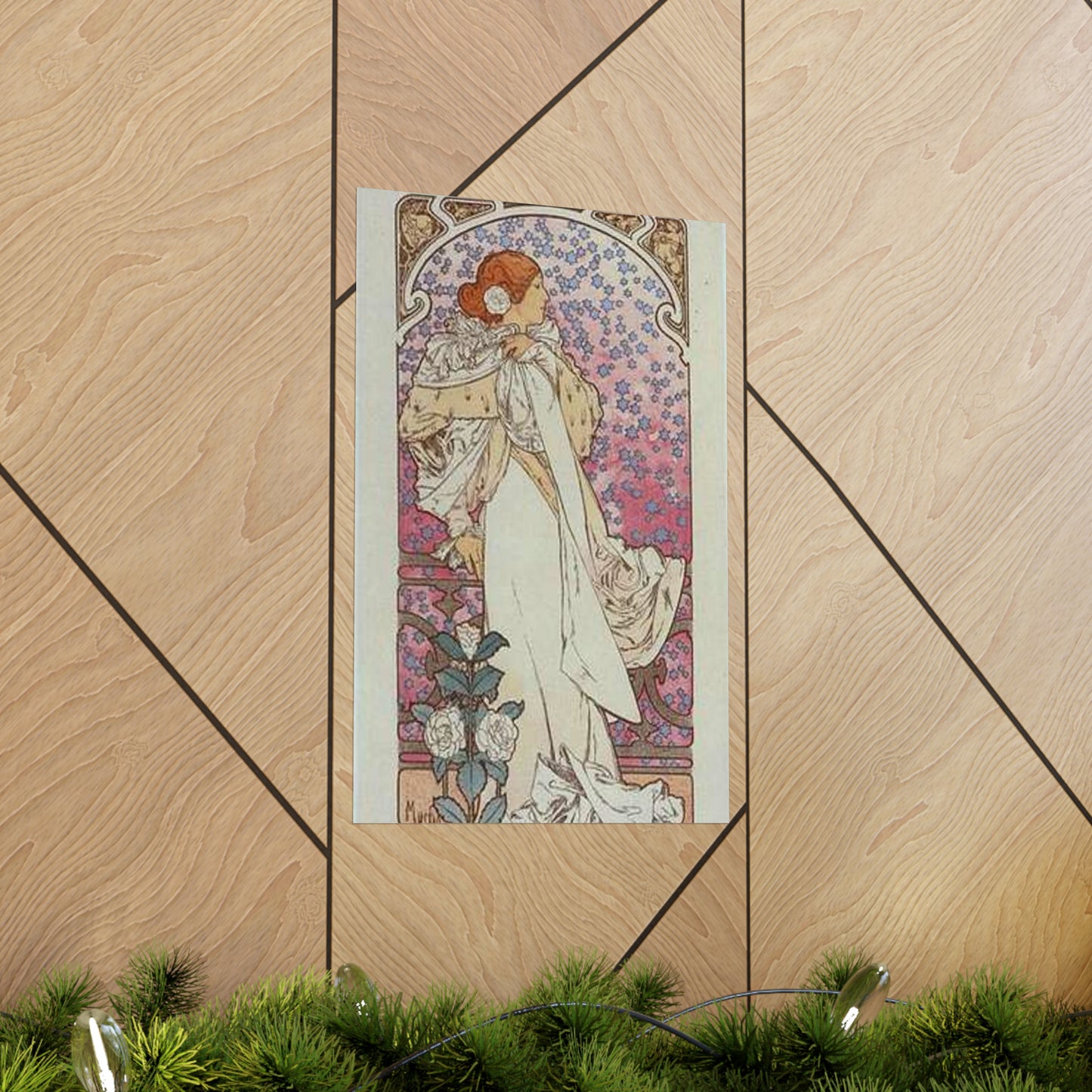 Affiche pour le Théâtre de la Renaissance, "la Dame aux Camélias". High Quality Matte Wall Art Poster for Home, Office, Classroom