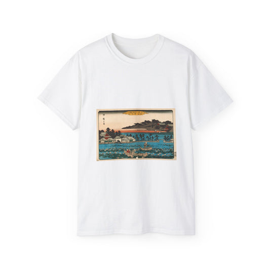 Shinobazu Pond at Ueno LACMA M.71.100.23 White T-Shirt Gildan 2000 Cotton Unisex