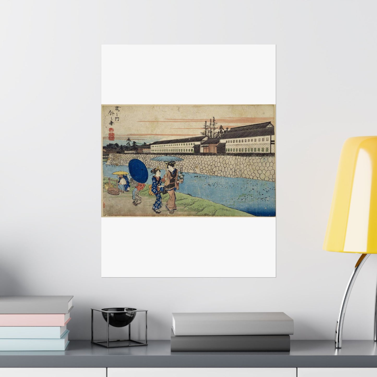 NDL-DC 1308377-Utagawa Hiroshige-江戸勝景 虎之門外之図-crd High Quality Matte Wall Art Poster for Home, Office, Classroom