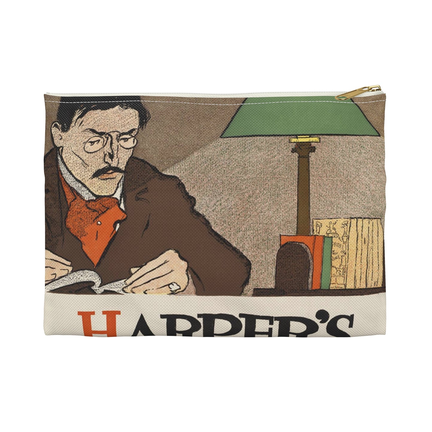 Edward Penfield - Harper's 1897, Art Nouveau poster Large Organizer Pouch with Black Zipper