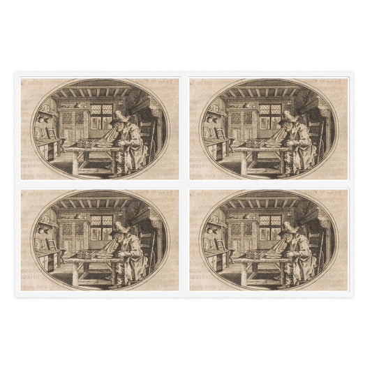 Frauenzimmer Gesprechspiele 1646 k Laminated UV Protective Vinyl Stickers