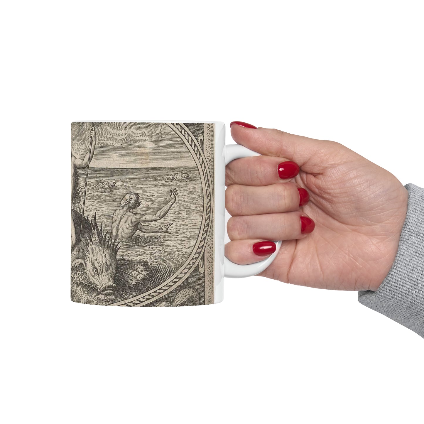 Adriaen Collaert - Amphitrite op een vis Beautiful Novelty Ceramic Coffee Mug 11oz