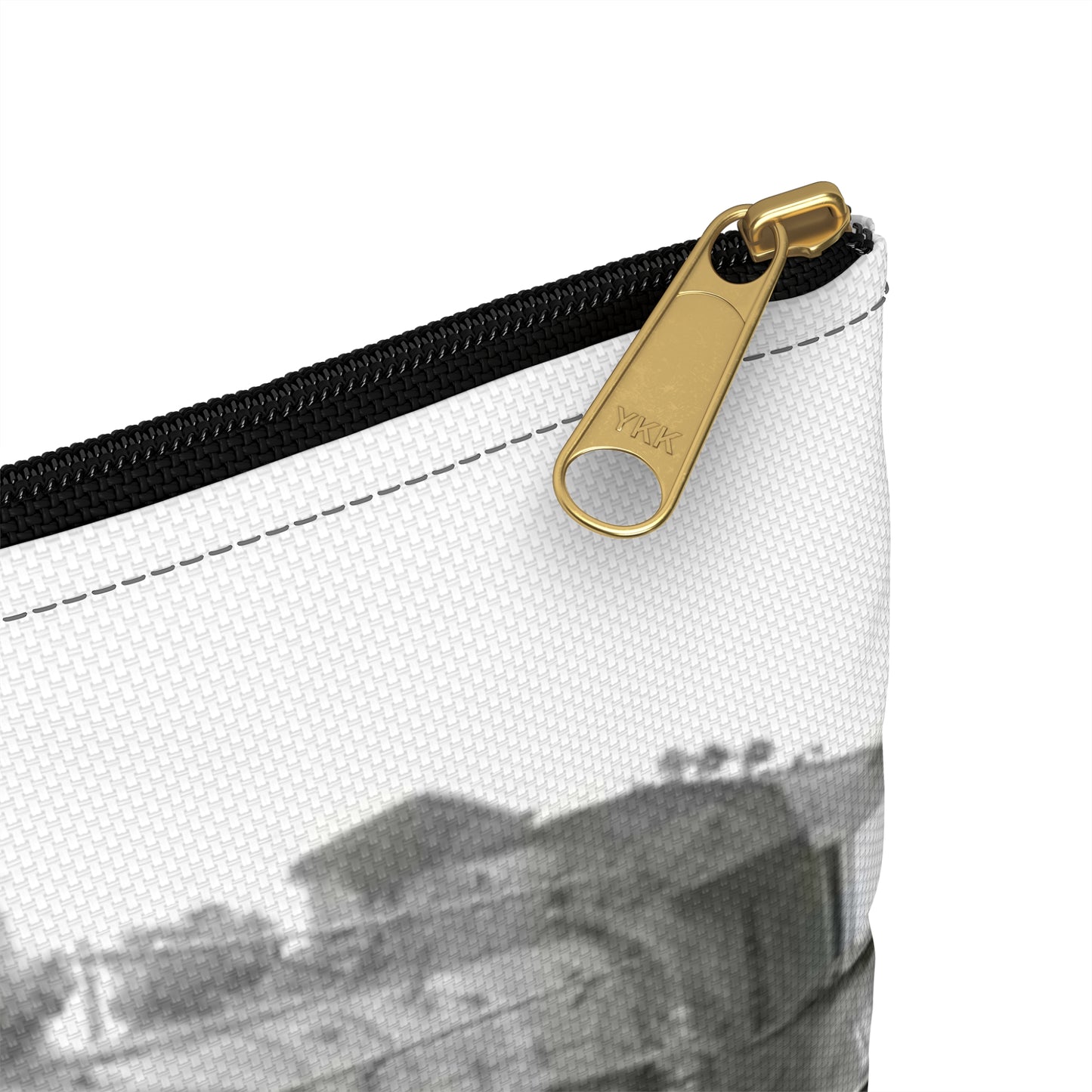 China Railways DK1 2x - Steam locomotive, Public domain image Large Organizer Pouch with Black Zipper