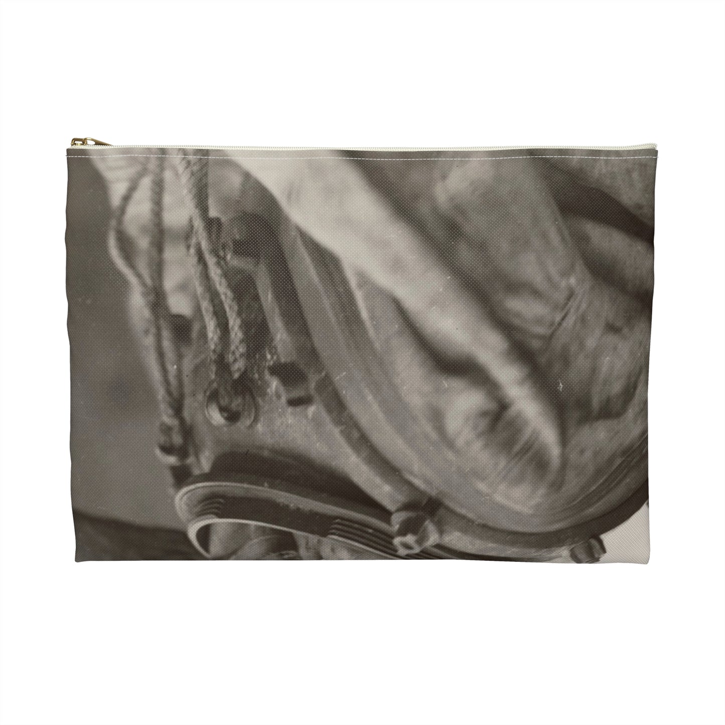 Amelia Earhart Deep Sea Diving off Block Island Large Organizer Pouch with Black Zipper