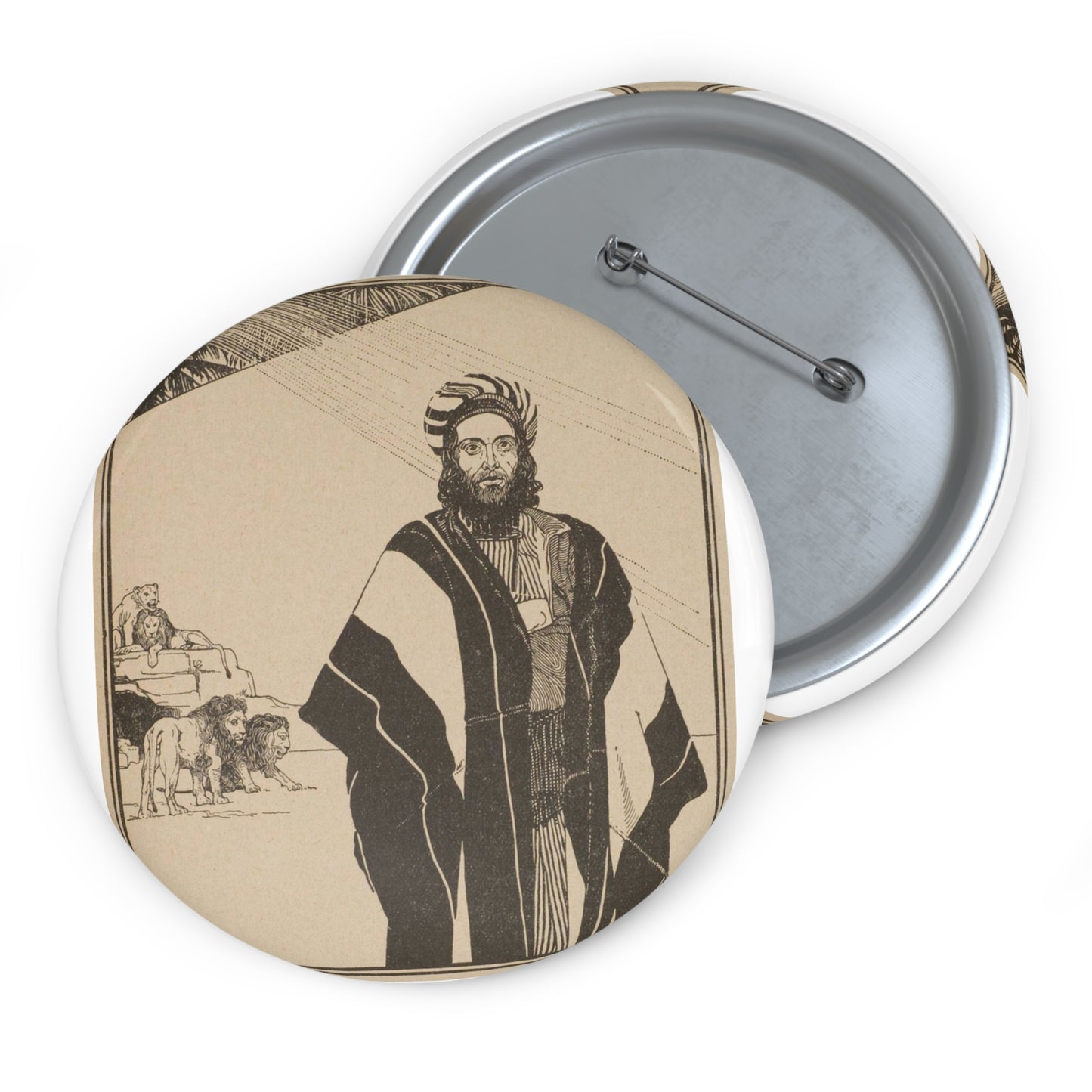 Lilien Daniel - Art nouveau public domain image Pin Buttons with Crisp Design