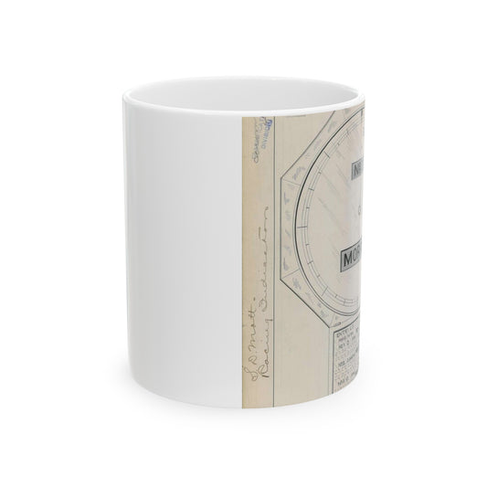 Patent drawing - for S. D. Mott's Racing Indicator Public domain  image Beautiful Novelty Ceramic Coffee Mug 11oz