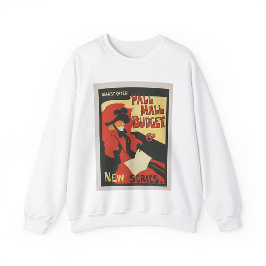 Affiche anglaise pour la revue hebdomadaire "Illustrated Pall Mall Budget". White Heavy Blend Adult Crew Neck SweatShirt
