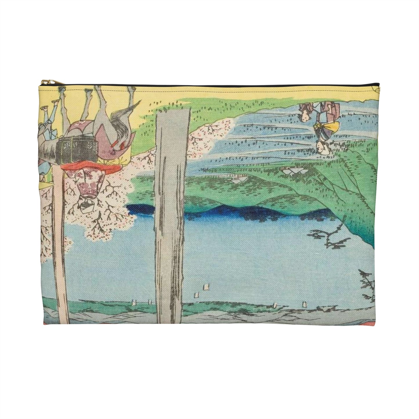 Mt. Rokuso in Kazusa Province LACMA M.2007.152.25 Large Organizer Pouch with Black Zipper