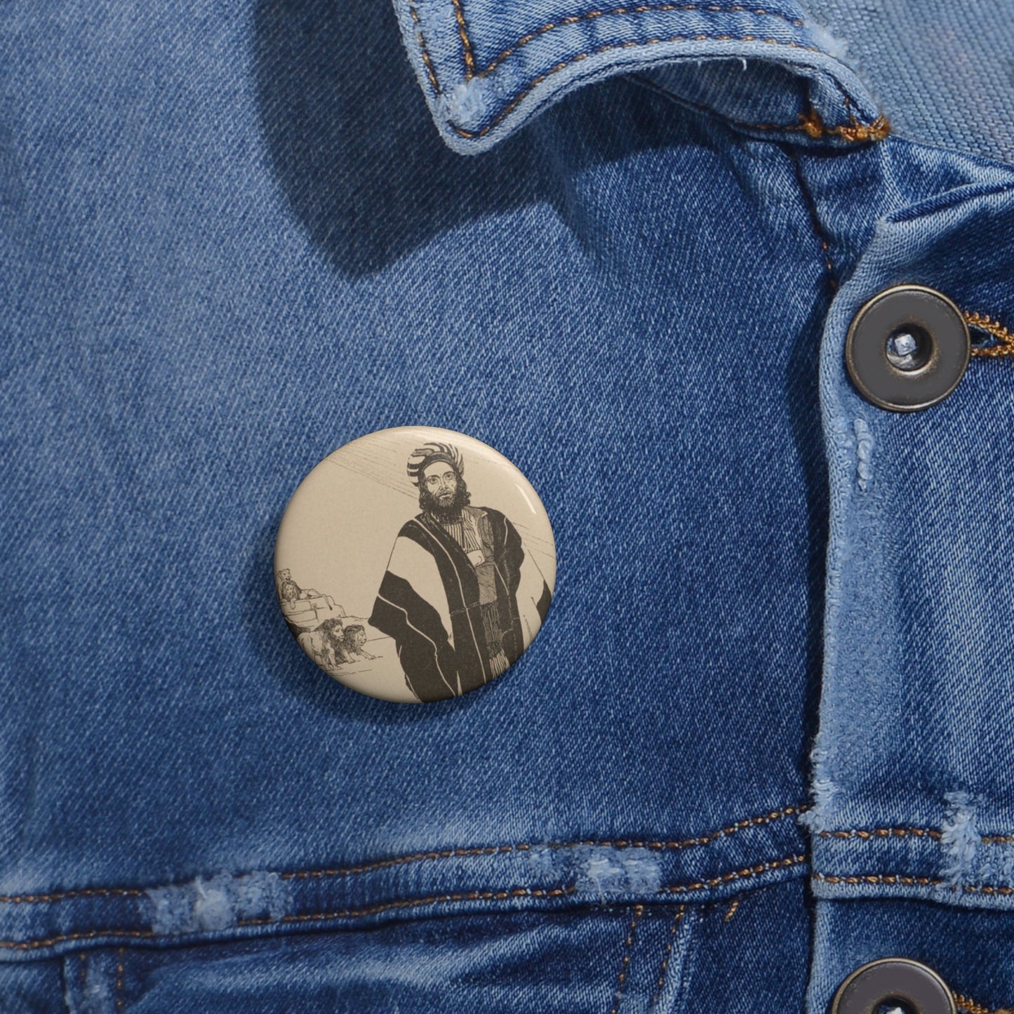Lilien Daniel - Art nouveau public domain image Pin Buttons with Crisp Design