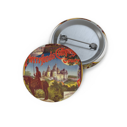 Affiche pour la Cie du Nord : "Pierrefonds". Pin Buttons with Crisp Design
