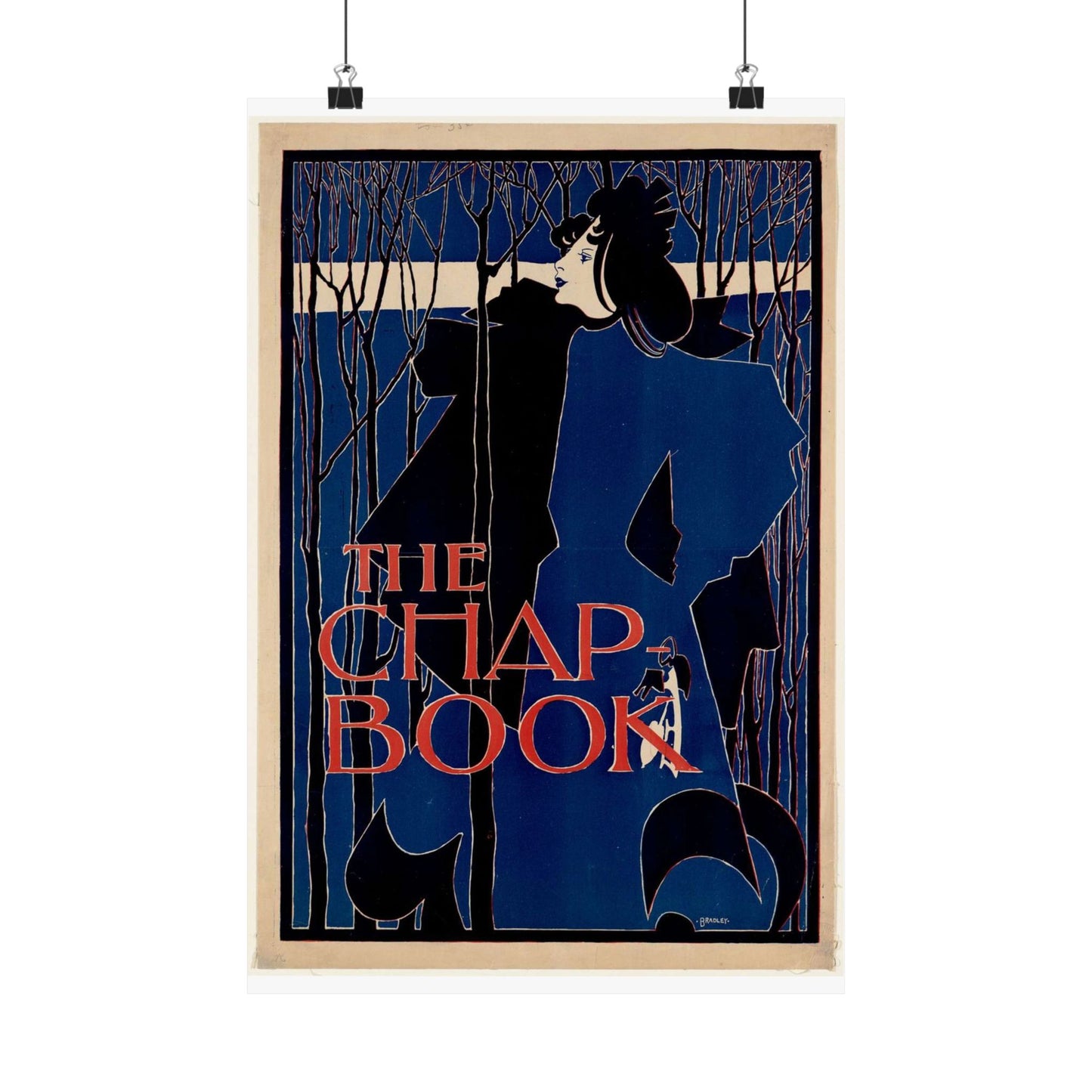 Will Bradley - The chap-book - Art nouveau public domain poster High Quality Matte Wall Art Poster for Home, Office, Classroom