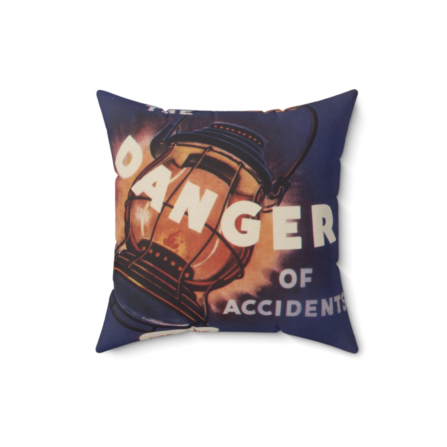 Guard against the danger of accidents. Back up our battleskies^ - NARA - 535358 Decorative Accent Square Pillow