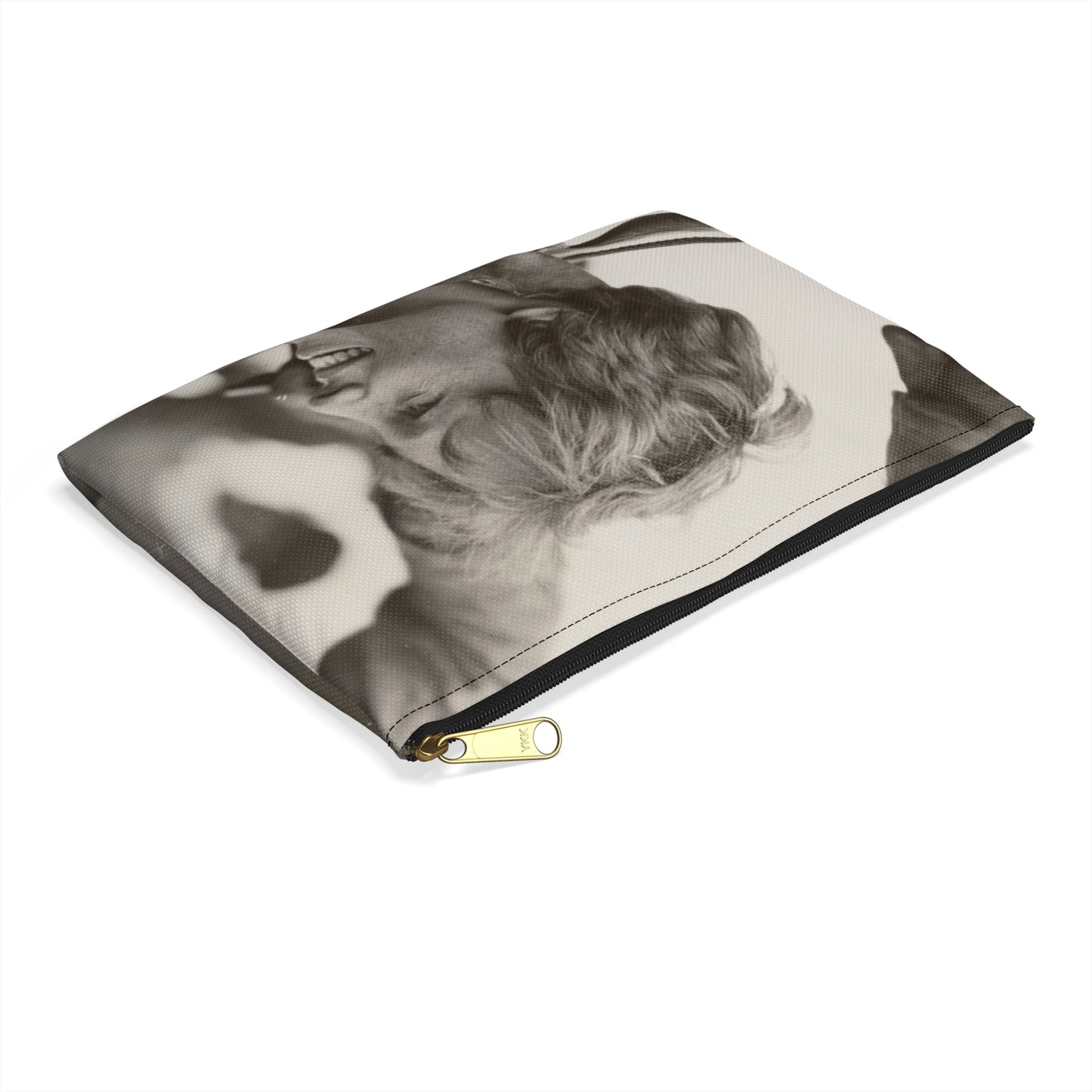Amelia Earhart Deep Sea Diving off Block Island Large Organizer Pouch with Black Zipper