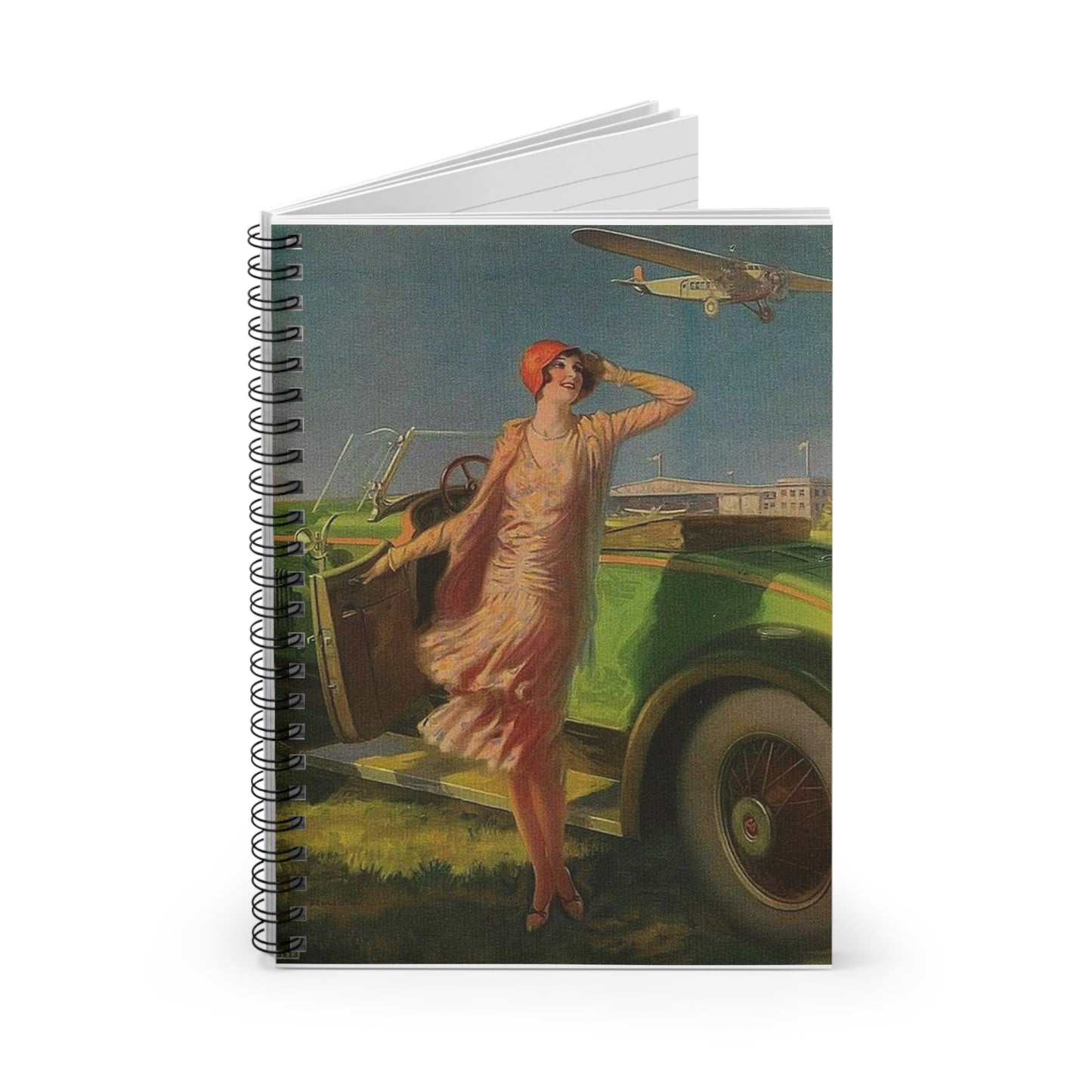 On Time, painting by Edward Mason Eggleston Spiral Bound Ruled Notebook with Printed Cover