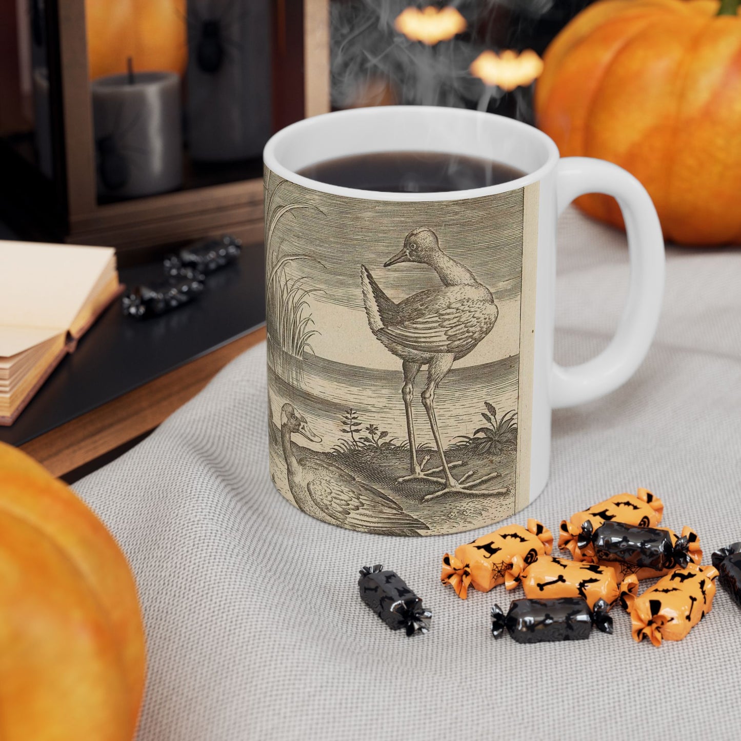 Adriaen Collaert - Enkele watervogels aan een oever Beautiful Novelty Ceramic Coffee Mug 11oz