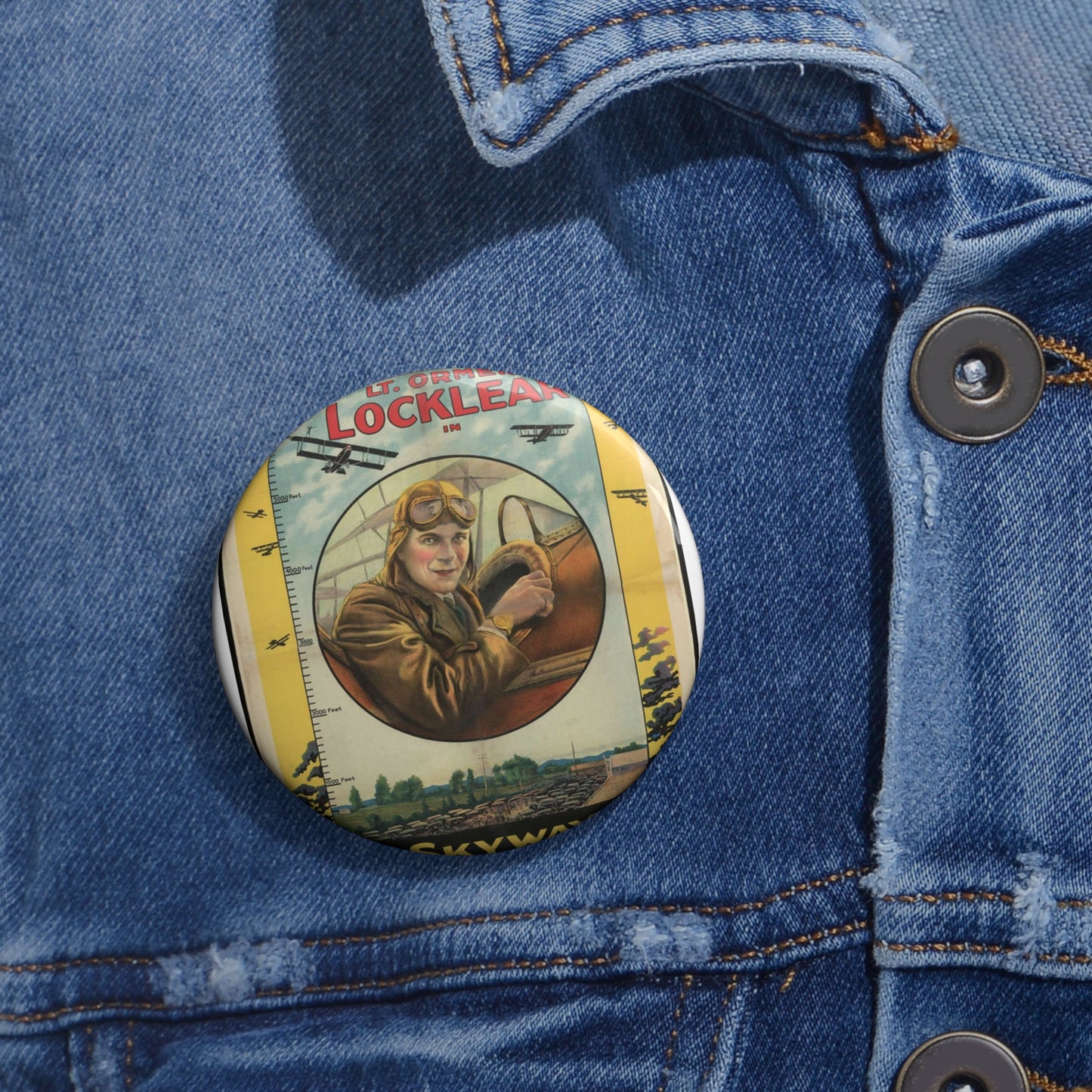 William Fox presents Lt. Ormer Locklear in The skywalker Pin Buttons with Crisp Design