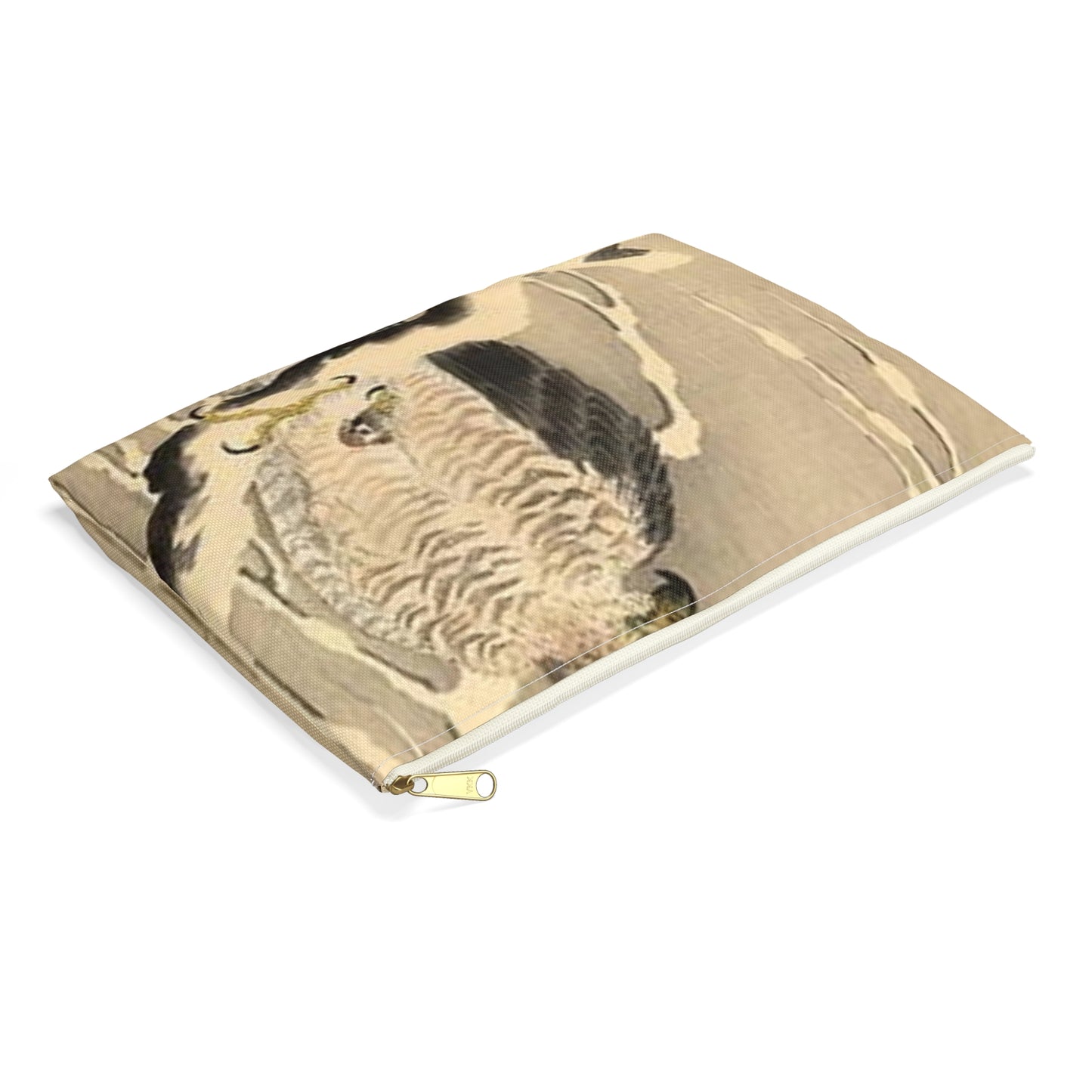 Koson - goshawk-on-snowy-branch, Ohara Koson Large Organizer Pouch with Black Zipper