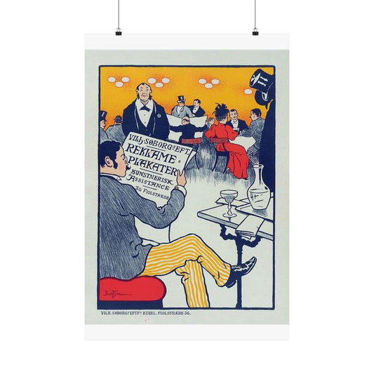 Affiche danoise pour les "Affiches artistiques Wilh. Söborg". High Quality Matte Wall Art Poster for Home, Office, Classroom