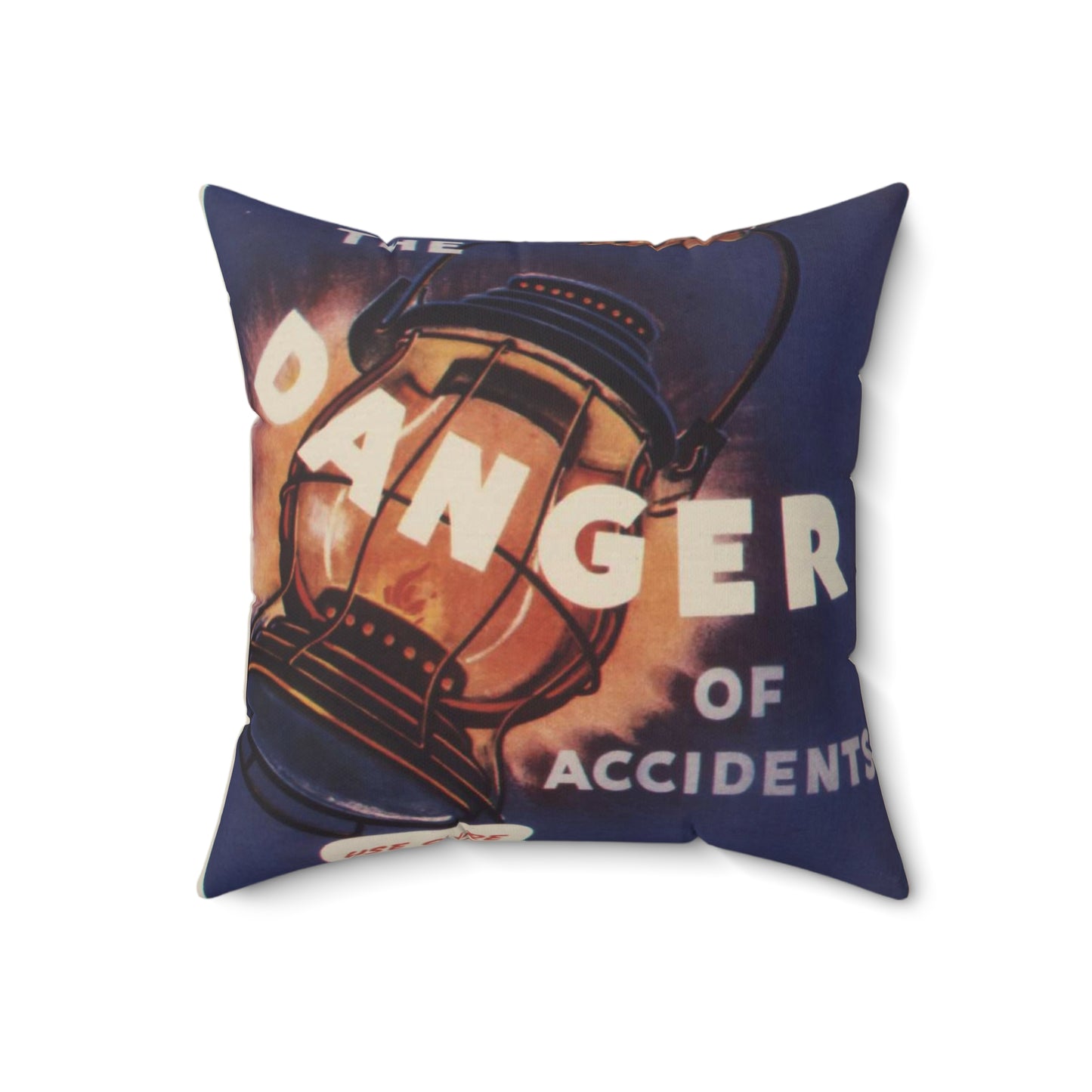 Guard against the danger of accidents. Back up our battleskies^ - NARA - 535358 Decorative Accent Square Pillow