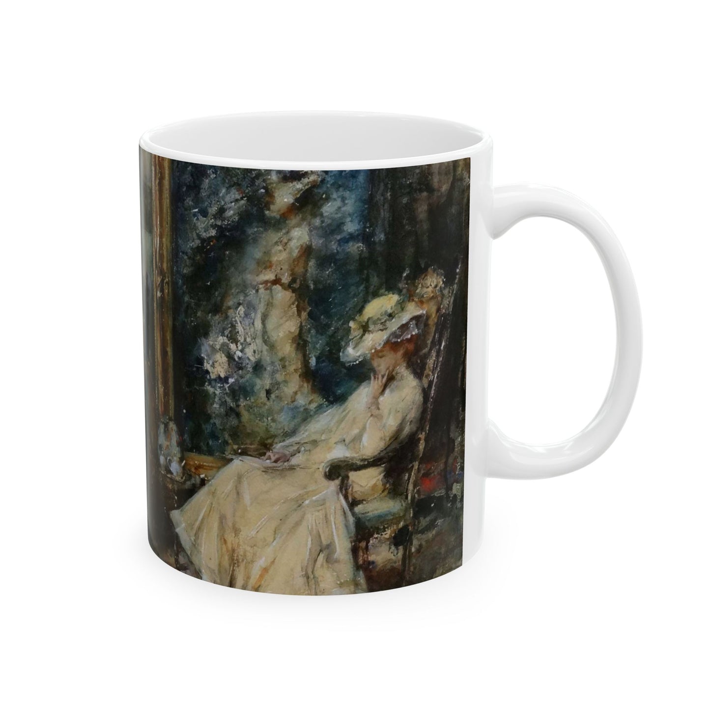 Elegante vrouw in atelier door Albert Roelofs Beautiful Novelty Ceramic Coffee Mug 11oz