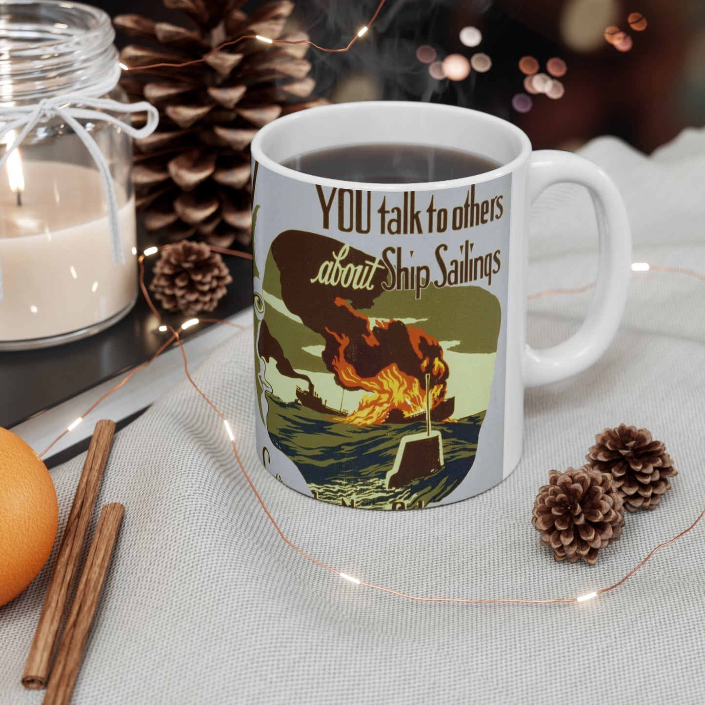 This happens when you talk to others about ship sailings Let's make New Orleans a safe port of departure / / John McCrady. Beautiful Novelty Ceramic Coffee Mug 11oz