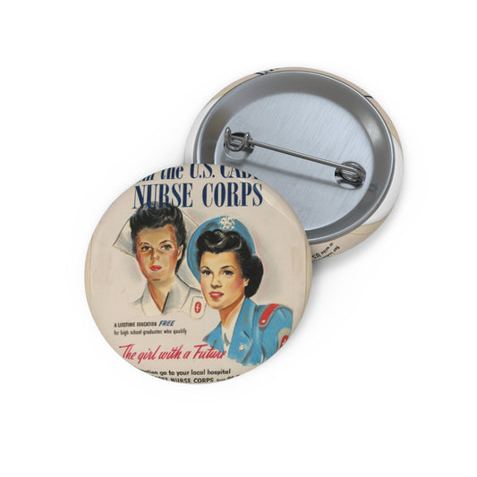 Join the U.S. Cadet Nurse Corps Pin Buttons with Crisp Design