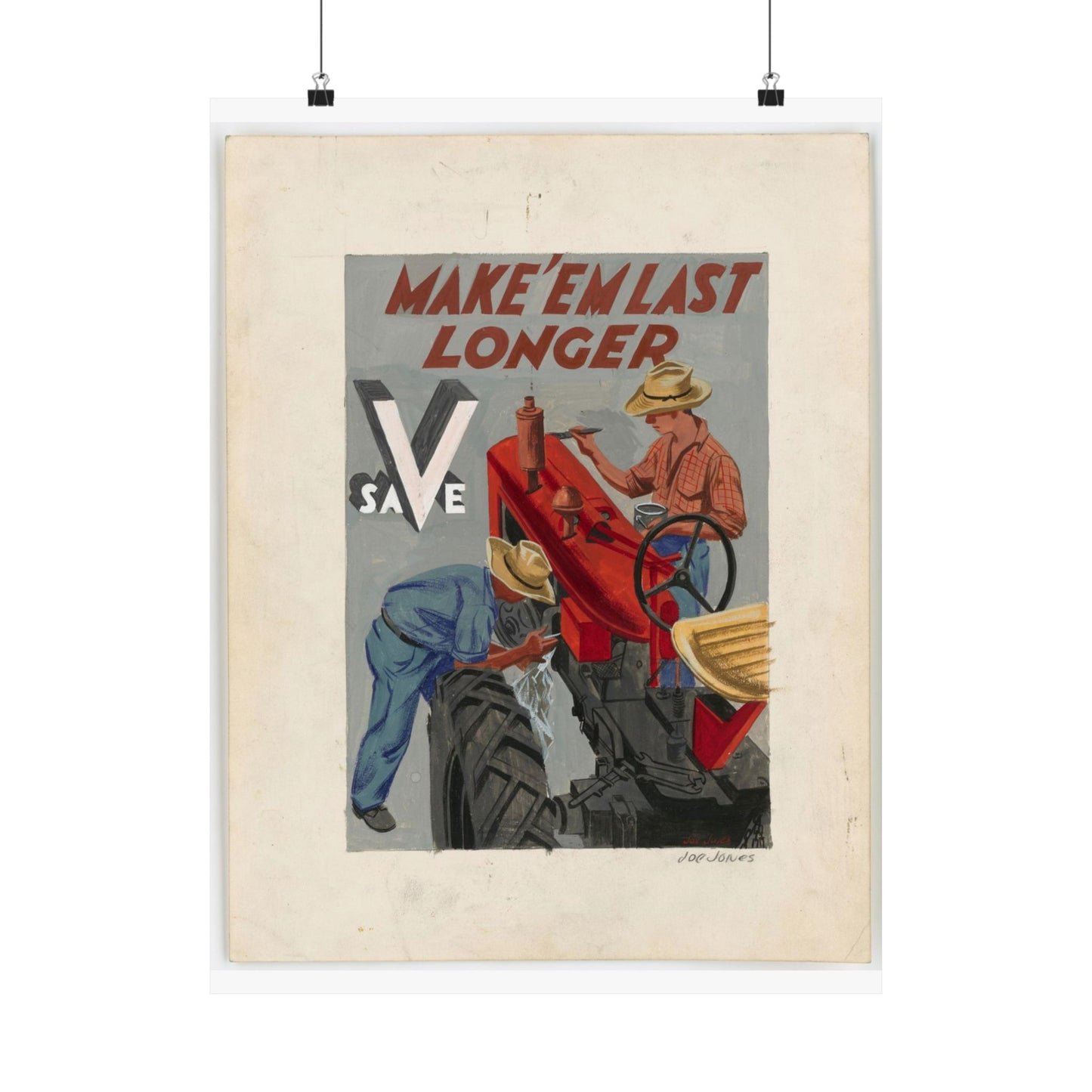 Make'em Last Longer -  Save [Joe Jones] High Quality Matte Wall Art Poster for Home, Office, Classroom