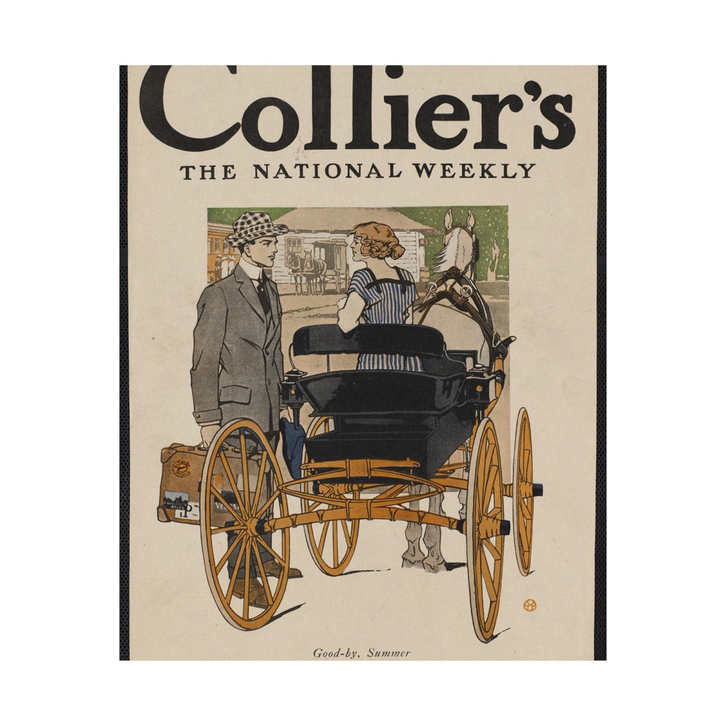 Collier's, the national weekly. Good-by, summer. High Quality Matte Wall Art Poster for Home, Office, Classroom