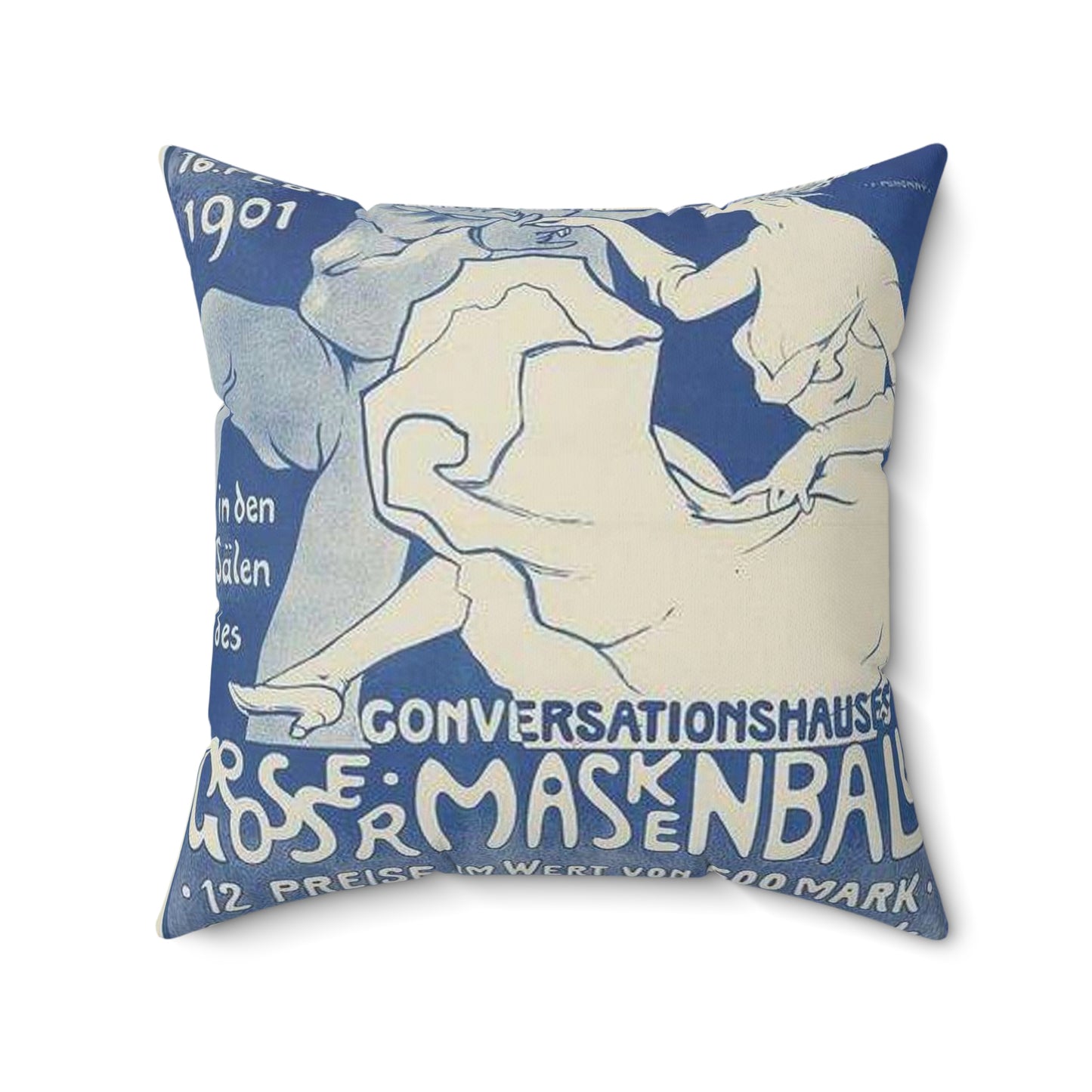 Ivo Puhonny Baden-Baden Conversationshauses Grosser Maskenball Decorative Accent Square Pillow