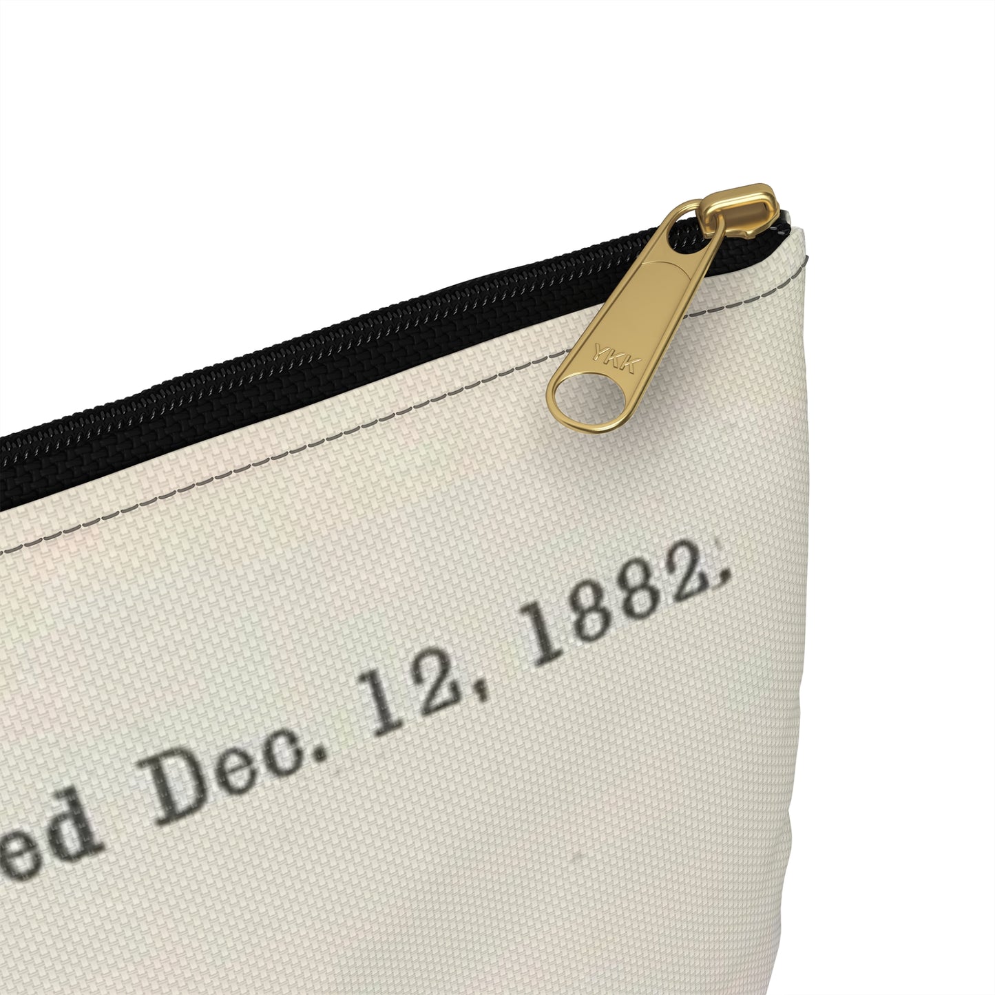 Patent Drawing of Engine - for J. B. Halbert's Ratchet Wrench Public domain  image Large Organizer Pouch with Black Zipper