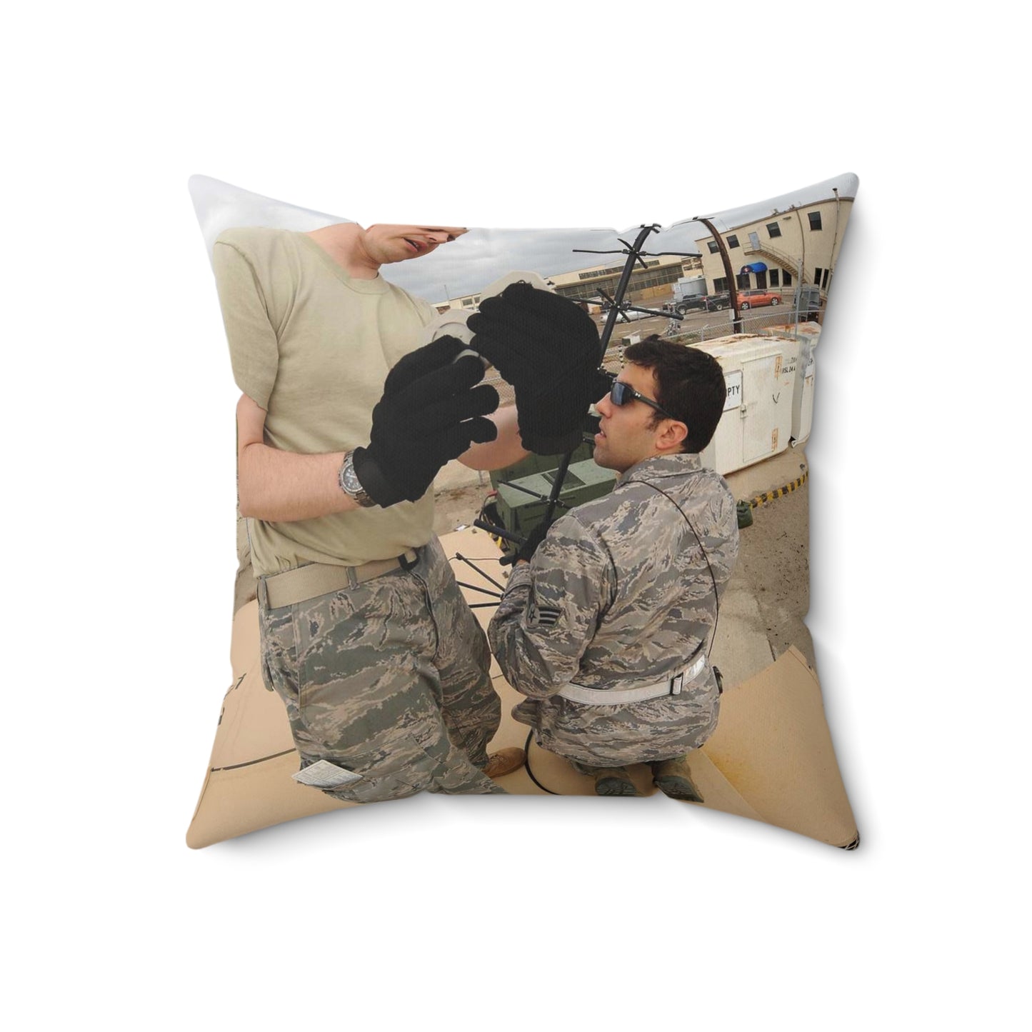 U.S. Air Force Master Sgt. Joseph Verant and Senior Decorative Accent Square Pillow