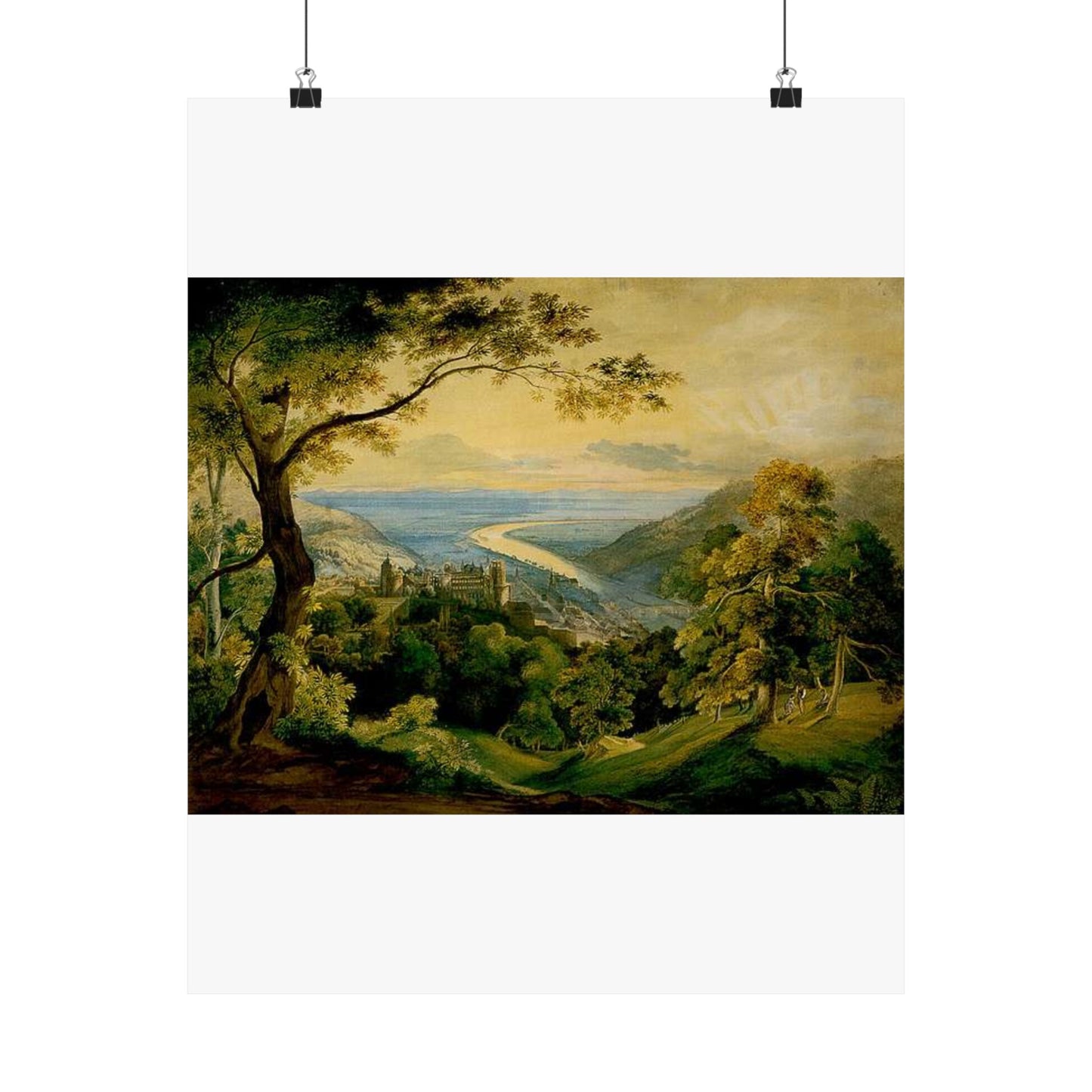 Heidelberger Schloss von Carl Rottmann 1815 High Quality Matte Wall Art Poster for Home, Office, Classroom