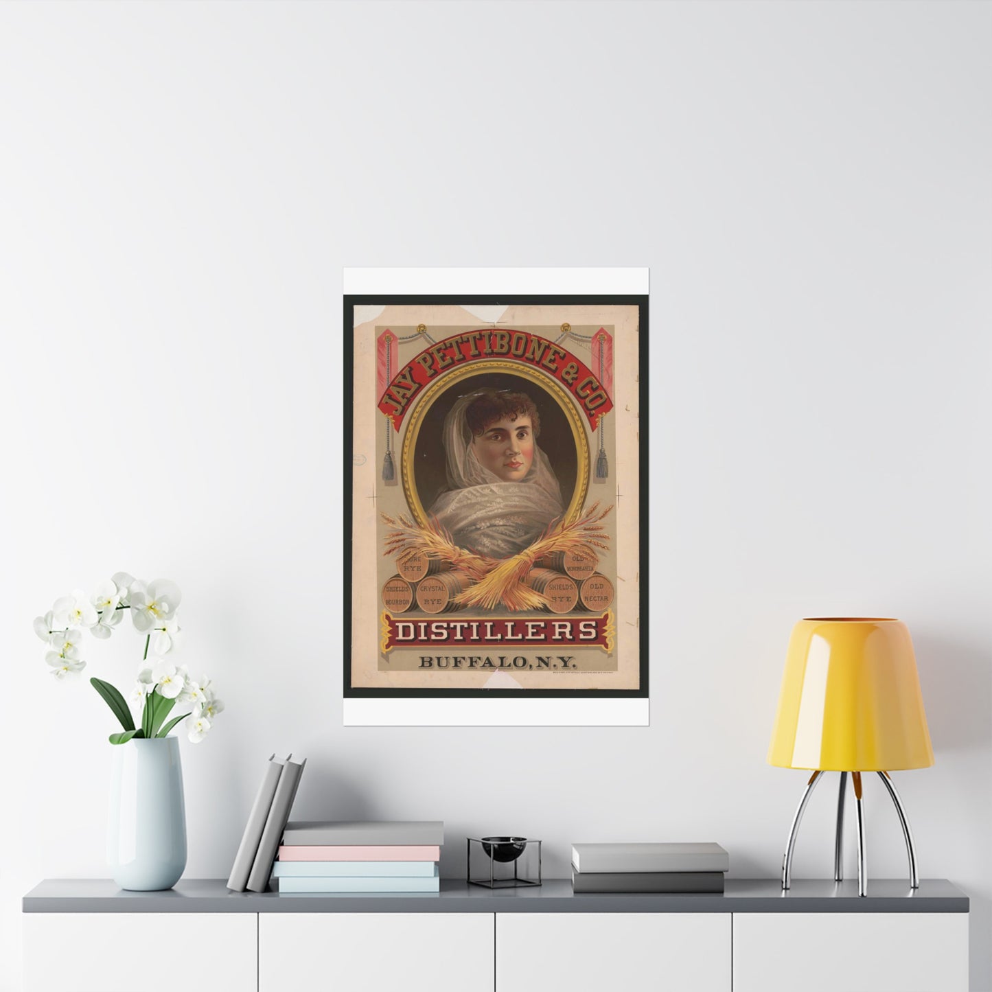 Jay Pettibone & Co., distillers, Buffalo, N.Y High Quality Matte Wall Art Poster for Home, Office, Classroom