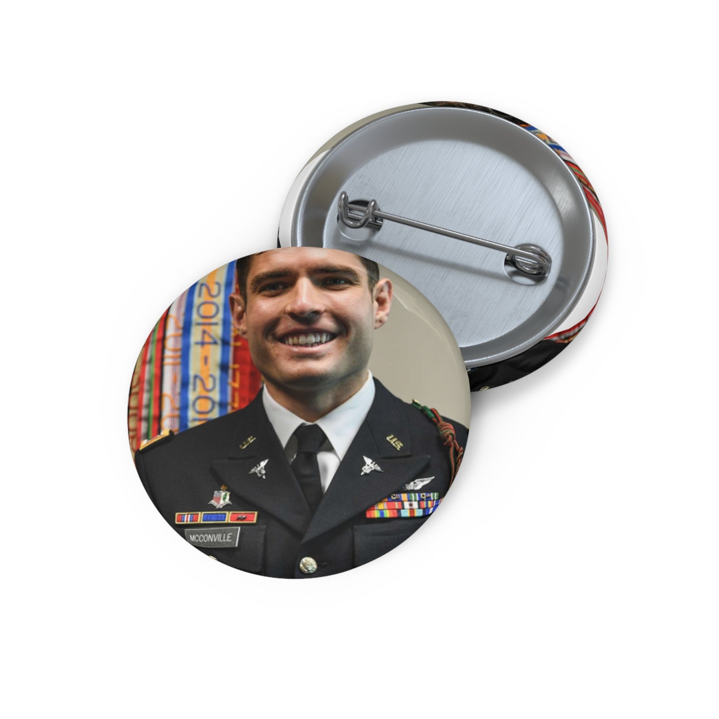 Cpt. Ryan McConville poses for a photo during his promotion Pin Buttons with Crisp Design