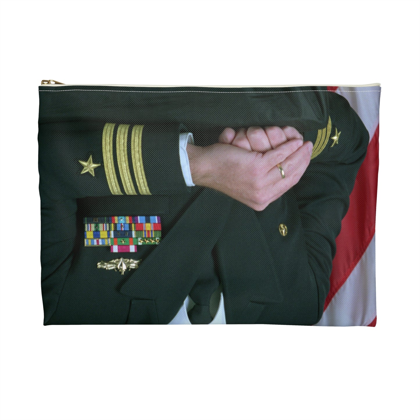 Commander Theodore J. Hoffman, USN Large Organizer Pouch with Black Zipper