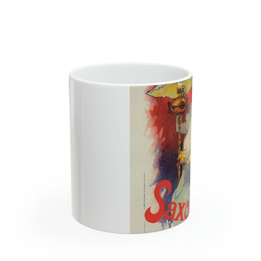 Affiche pour la "Saxoléine". - Art nouveau public domain poster Beautiful Novelty Ceramic Coffee Mug 11oz