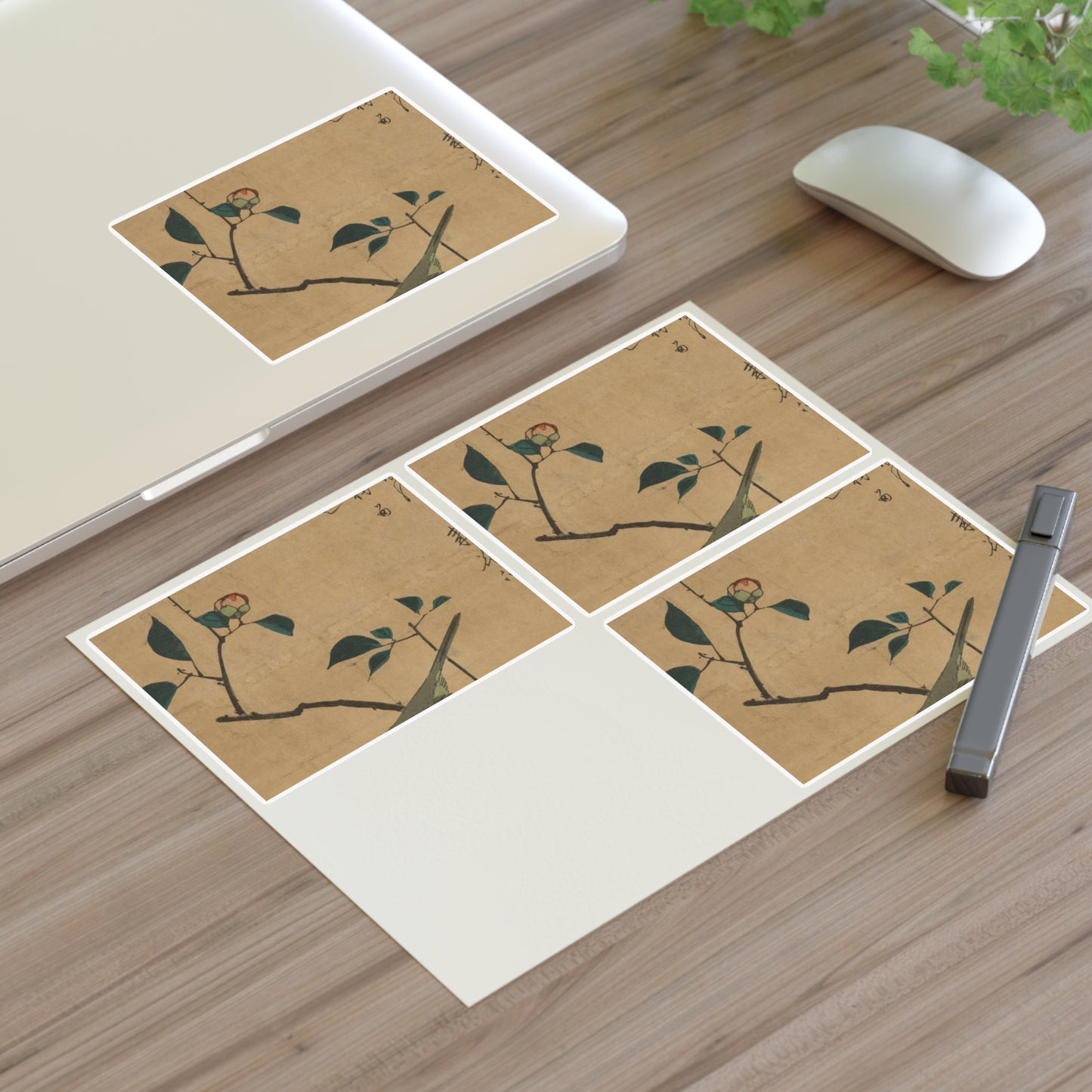 Utagawa Hiroshige - Tsubaki ni uguisu, Ando Hiroshige Laminated UV Protective Vinyl Stickers