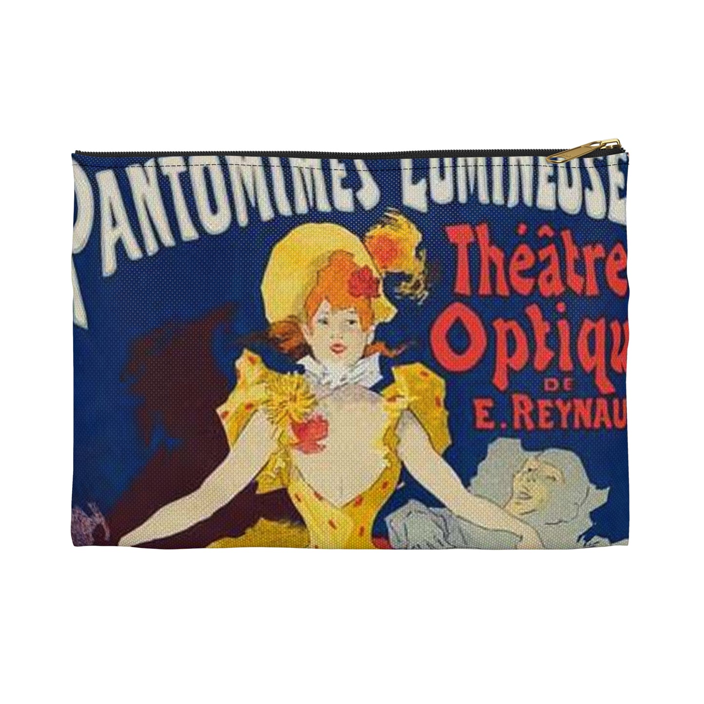 Affiche pour le Musée Grévin, "Pantomimes lumineuses". Large Organizer Pouch with Black Zipper