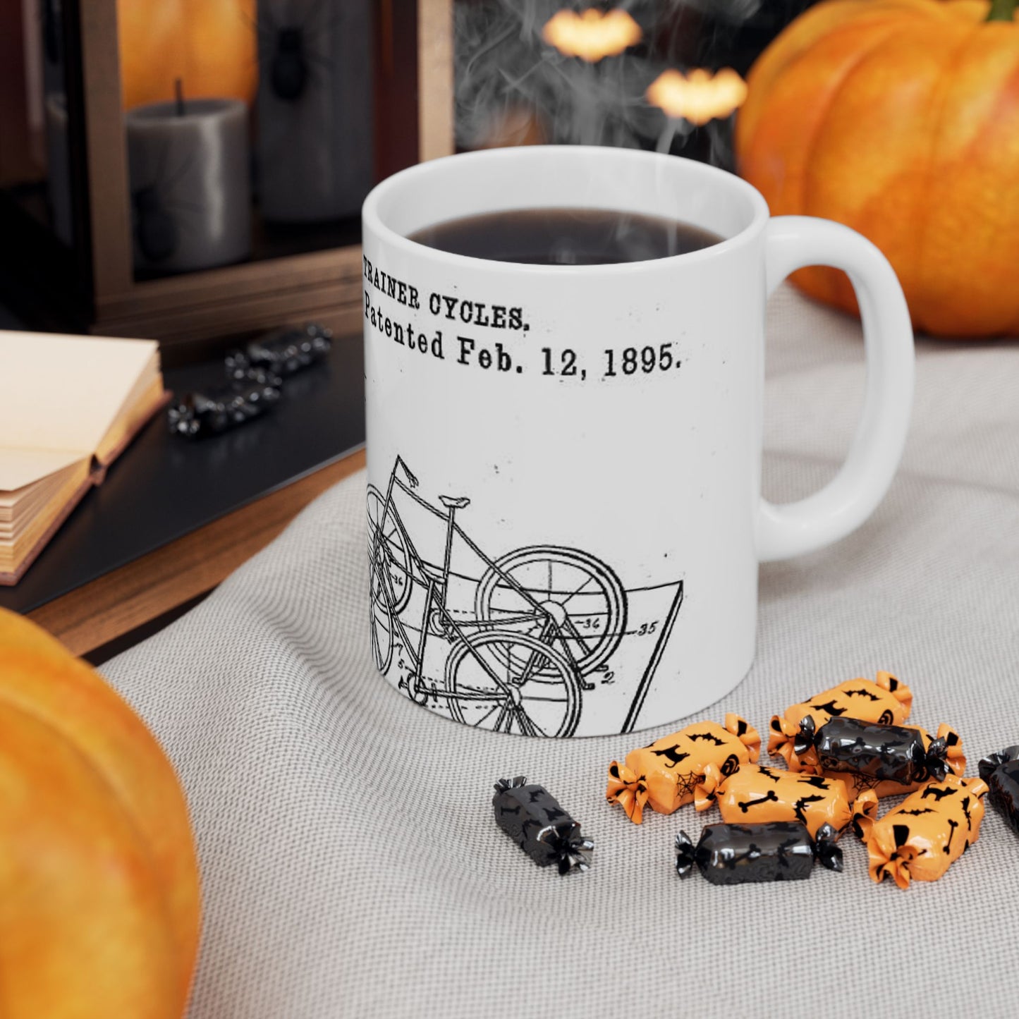 Patent drawing - RacingBikesPatent Public domain  image Beautiful Novelty Ceramic Coffee Mug 11oz