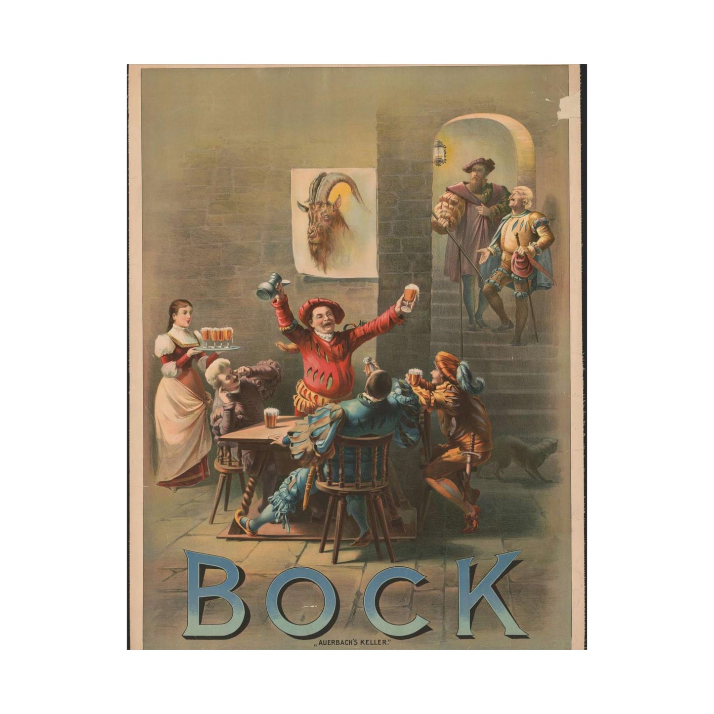 Bock, "Auerbach's keller" - Print, Library of Congress collection High Quality Matte Wall Art Poster for Home, Office, Classroom