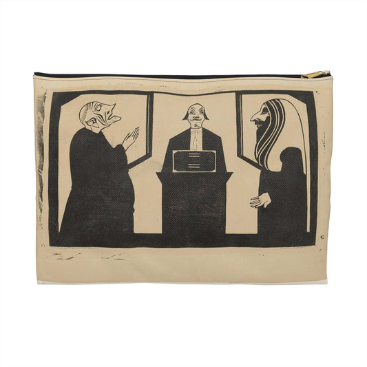 Samuel Jessurun de Mesquita - Entre ces trois mon coeur balance Large Organizer Pouch with Black Zipper