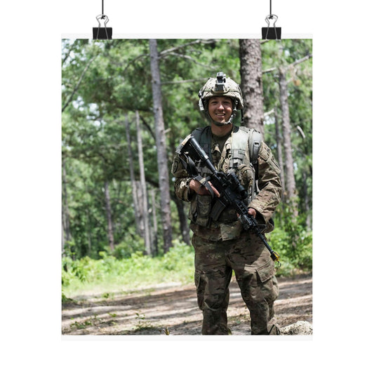 1st Lt. Jamieson Barnes an officer with Headquarters, High Quality Matte Wall Art Poster for Home, Office, Classroom