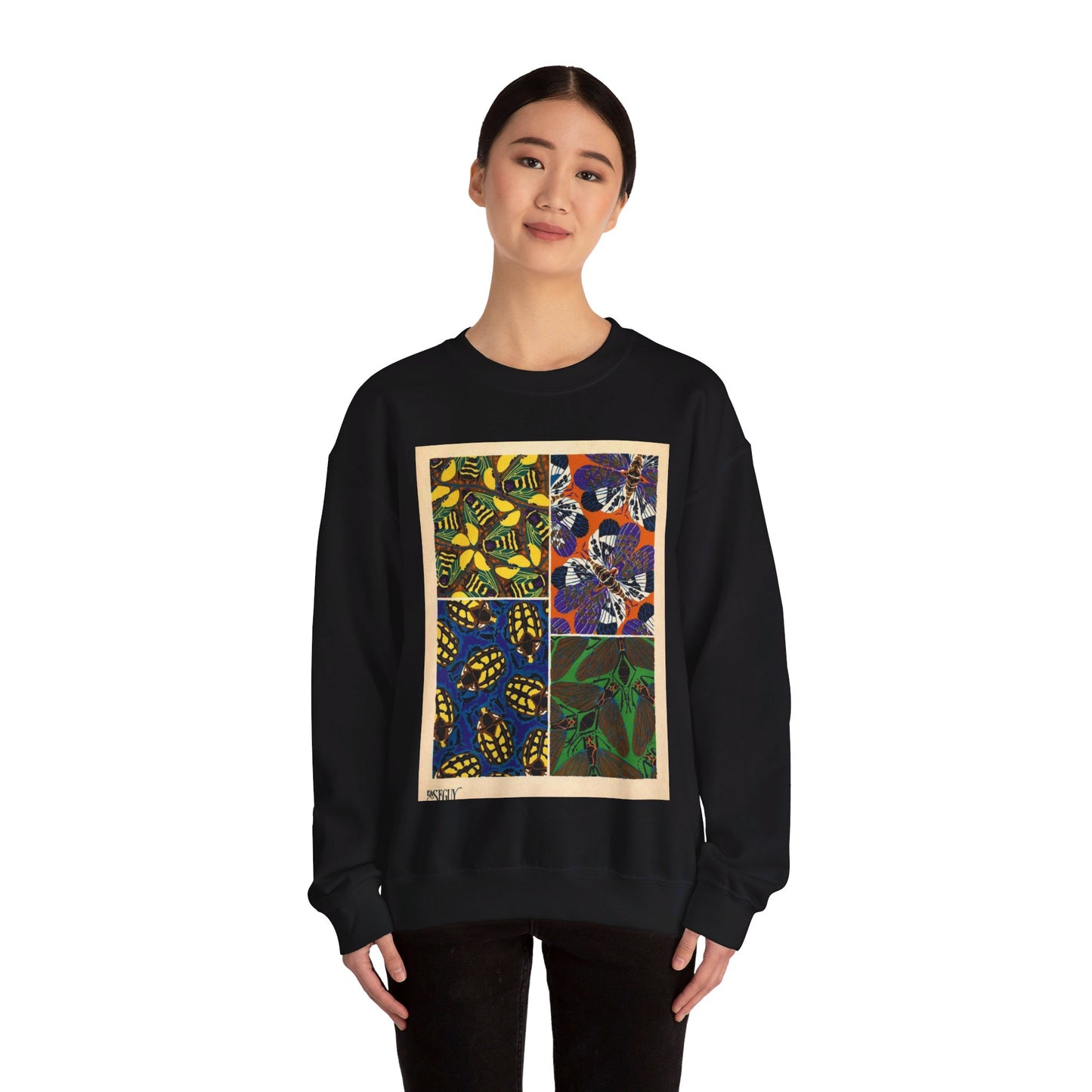 Insectes - EA Séguy - 1929 - page 21 Black Heavy Blend Adult Crew Neck SweatShirt