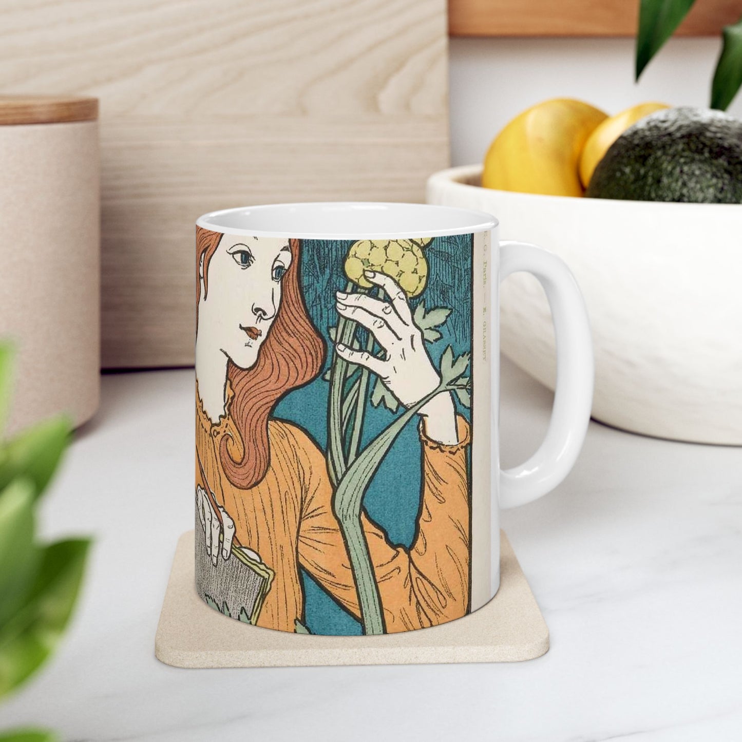 Eugene Grasset - Collection des Cent N° 16 (Grasset) Beautiful Novelty Ceramic Coffee Mug 11oz