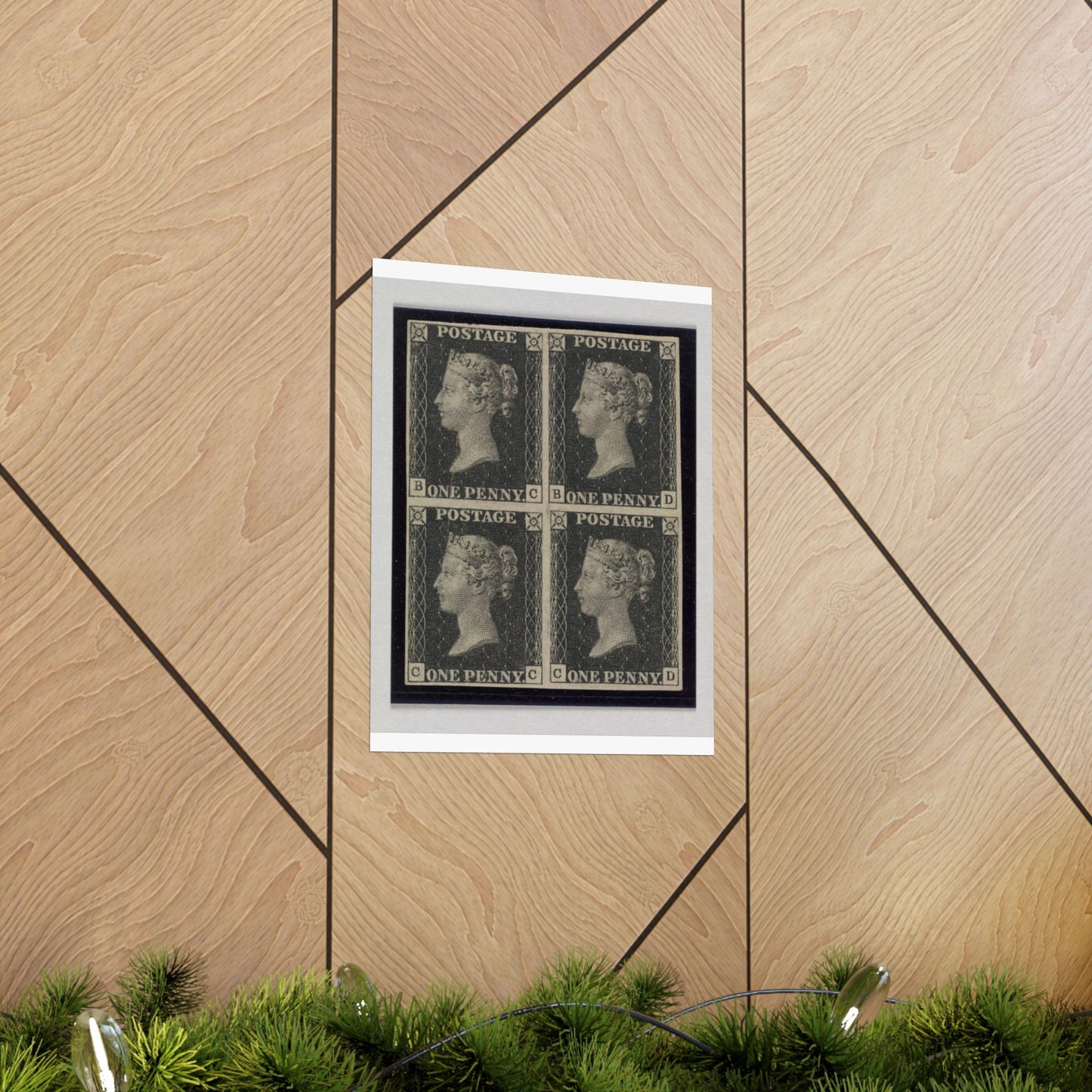 "Penny Black" postage stamps - postal stamp High Quality Matte Wall Art Poster for Home, Office, Classroom