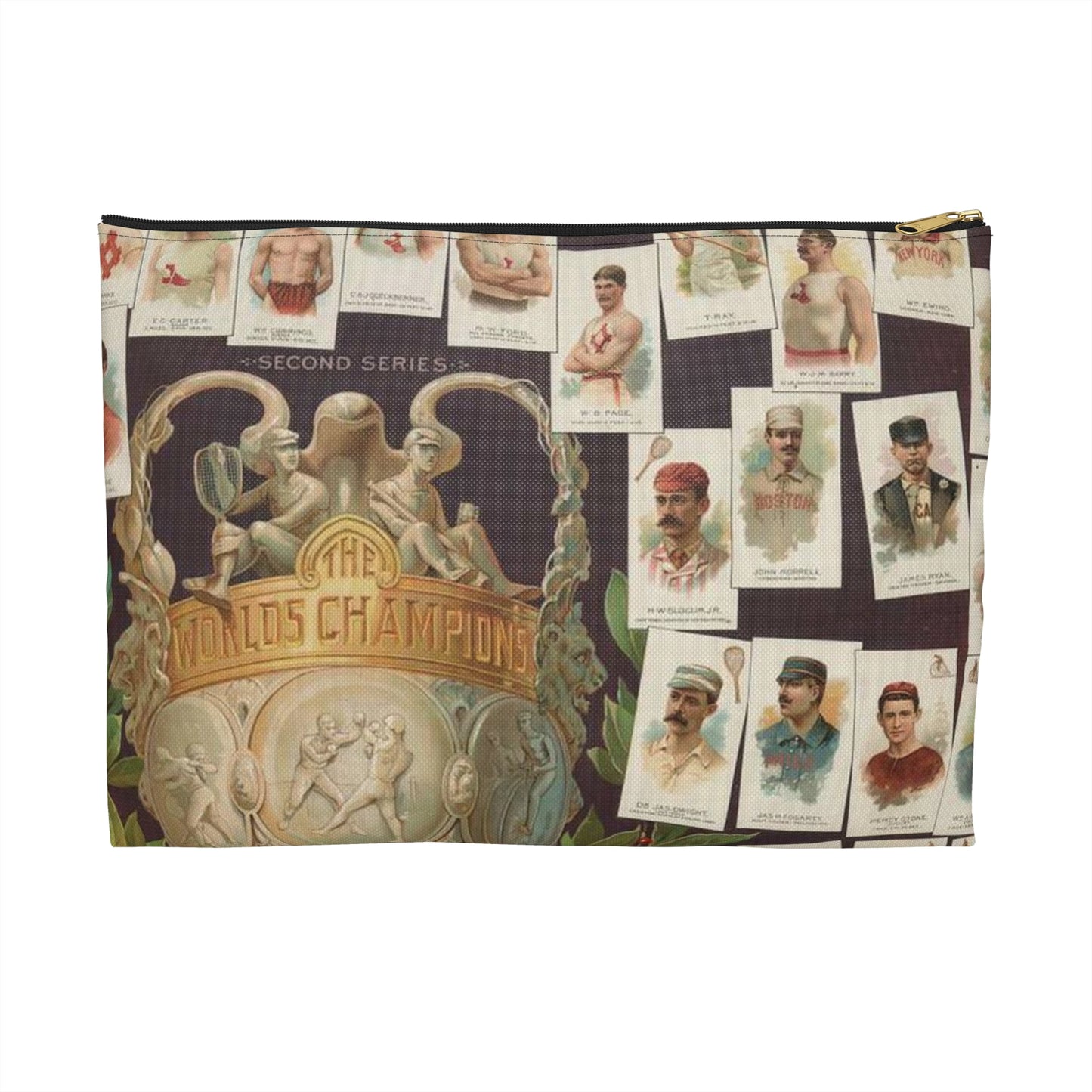 Allen & Ginter. Richmond, Virginia Richmond straight cut no. 1 cigarettes Virginia brights. The worlds champions second series Large Organizer Pouch with Black Zipper